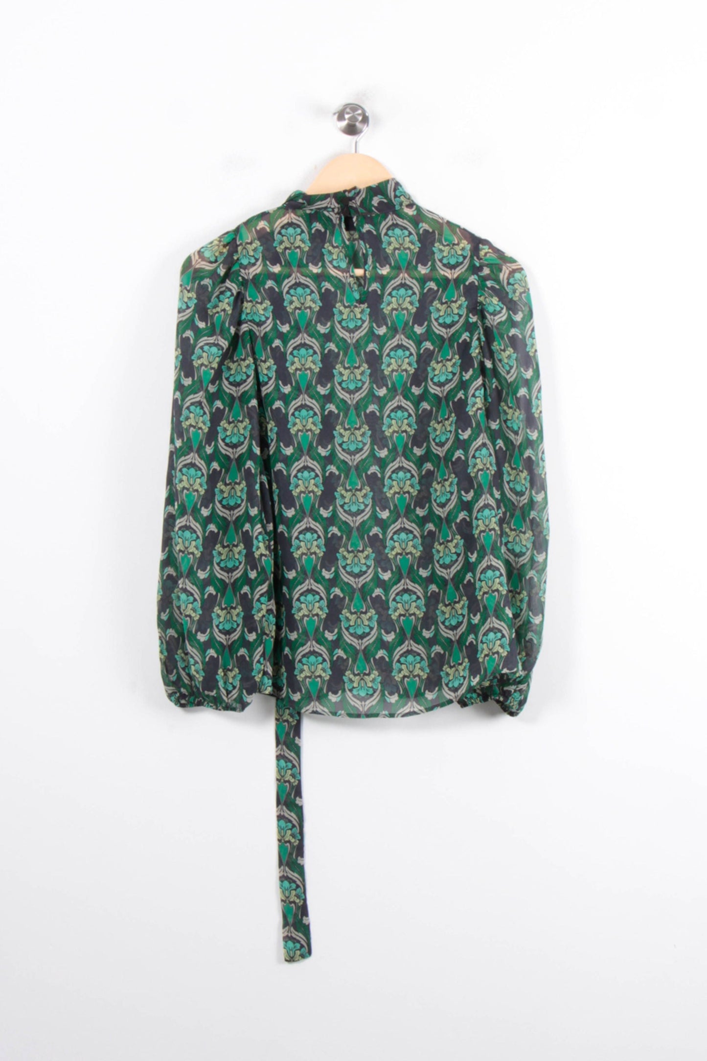Blouse Verte et Noire - Taille XS/34