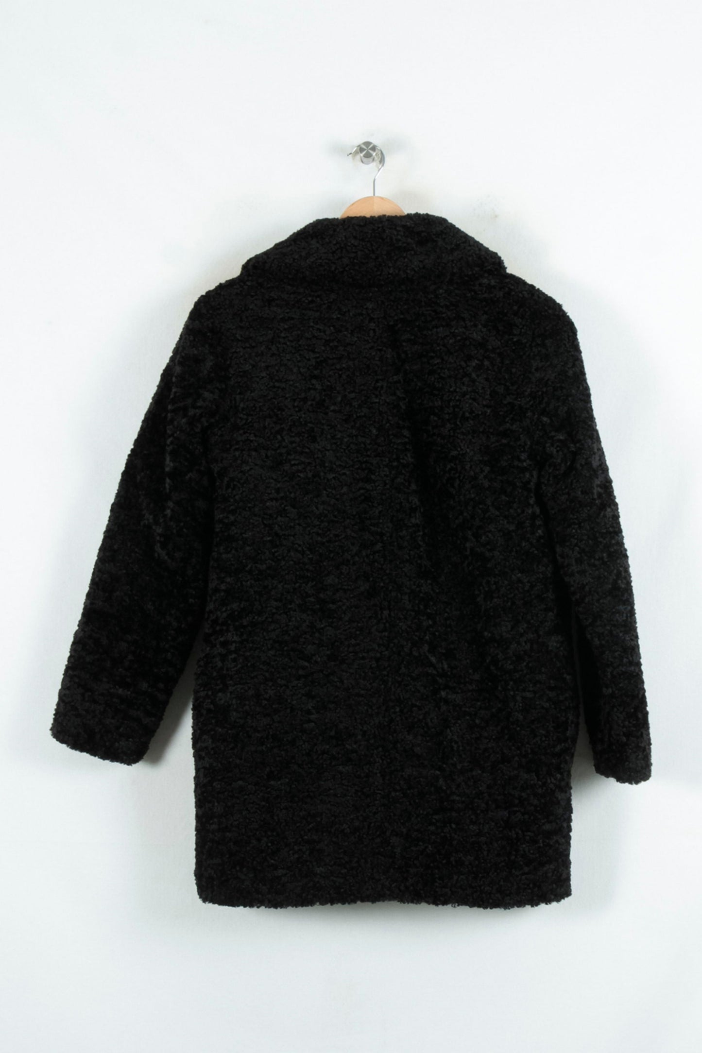 Manteau Bouclé Noir - Taille XS/34