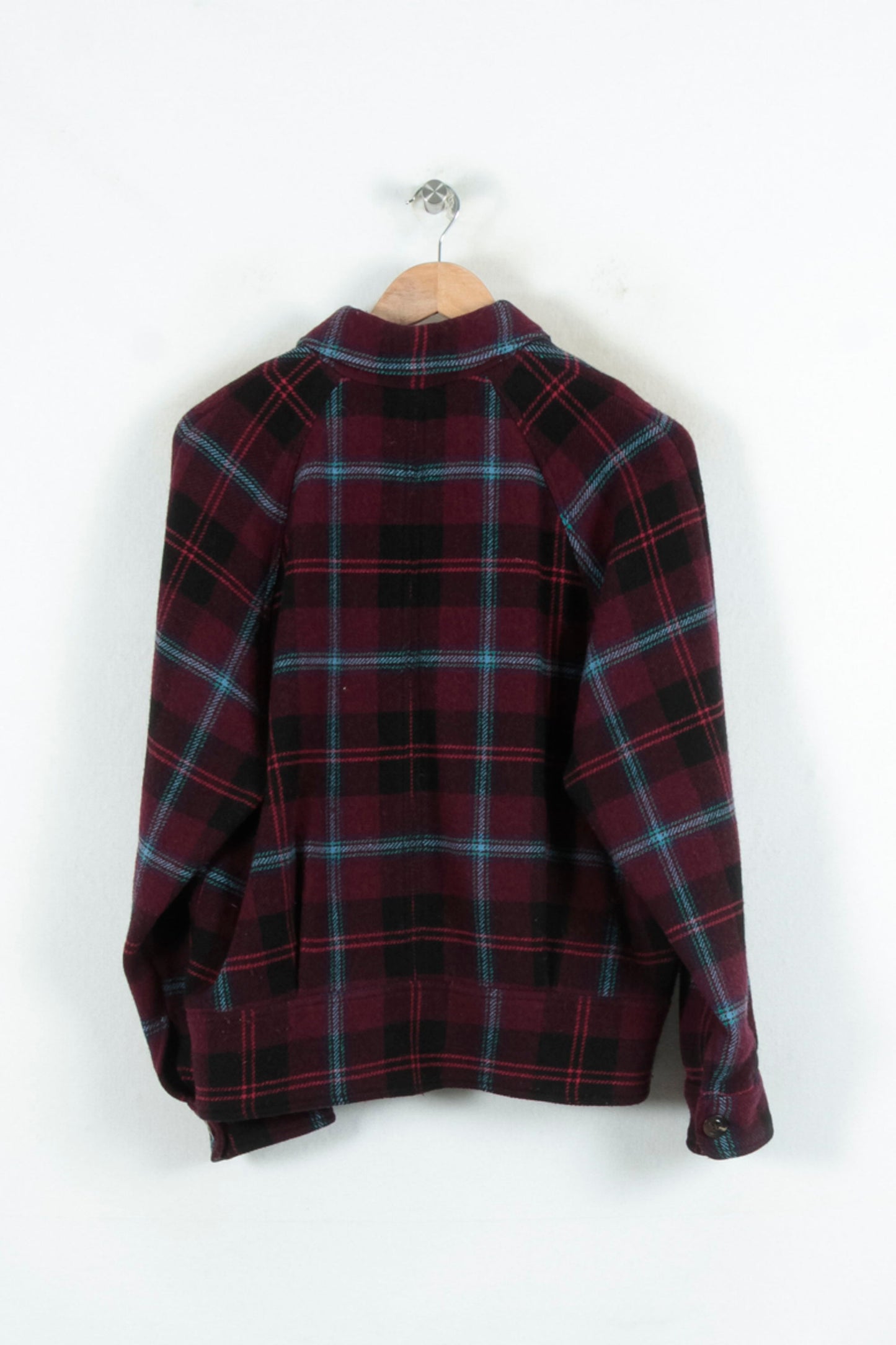 Veste à Carreaux Bordeaux et Noir - Taille XS/34