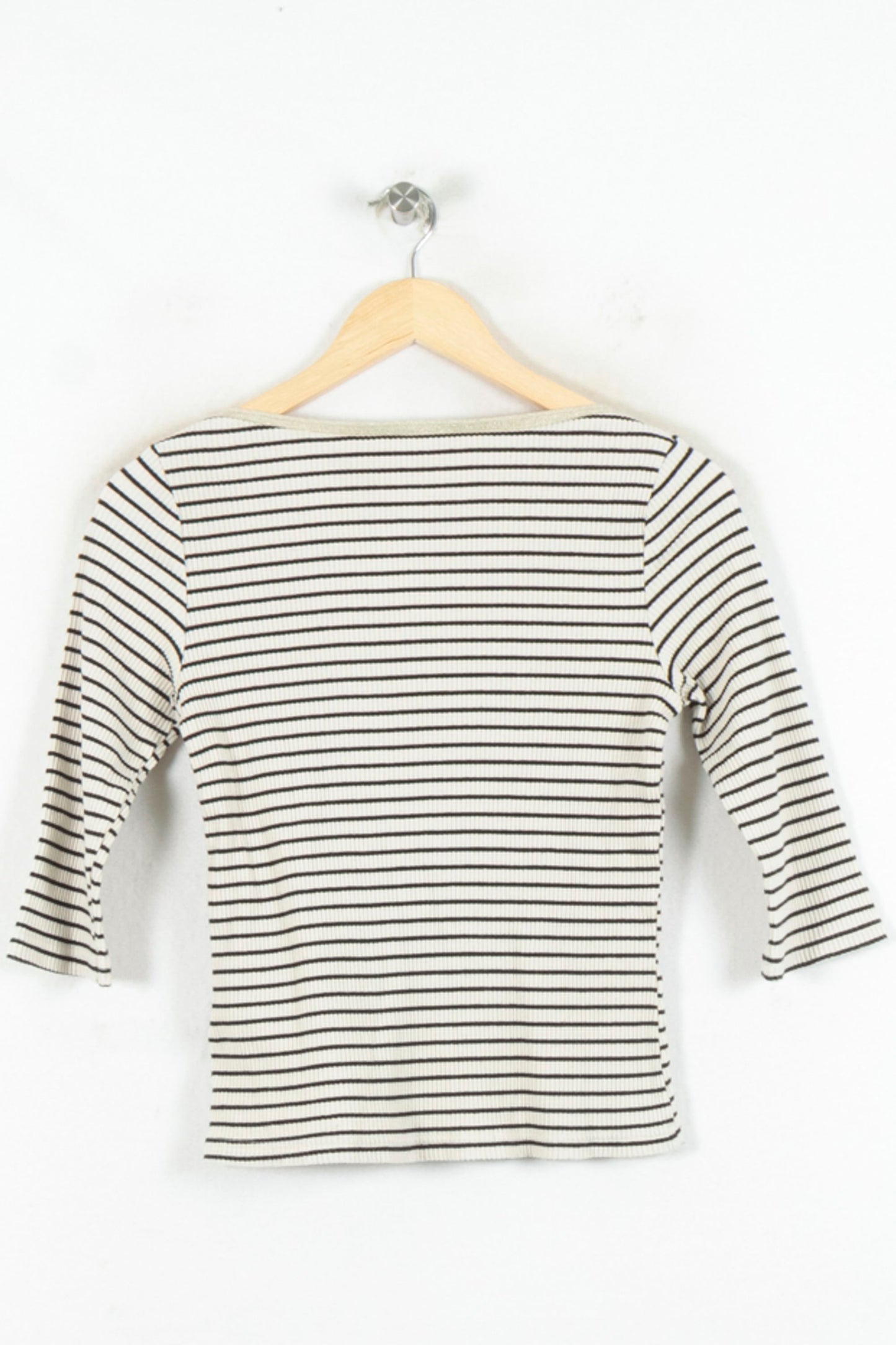 Marinière Beige et Noire - Taille S/36