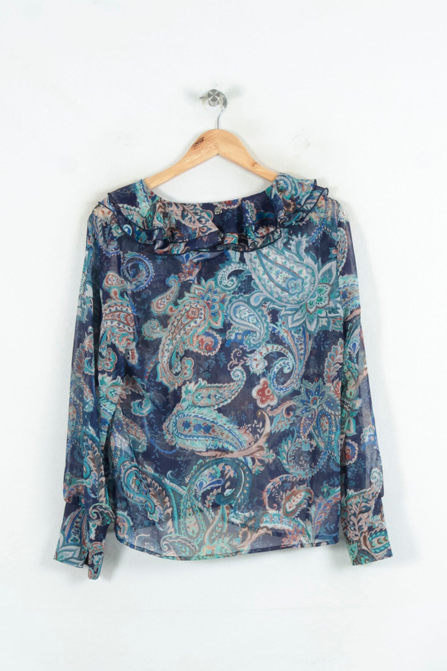 Blouse Bleue et Verte - Taille L/40