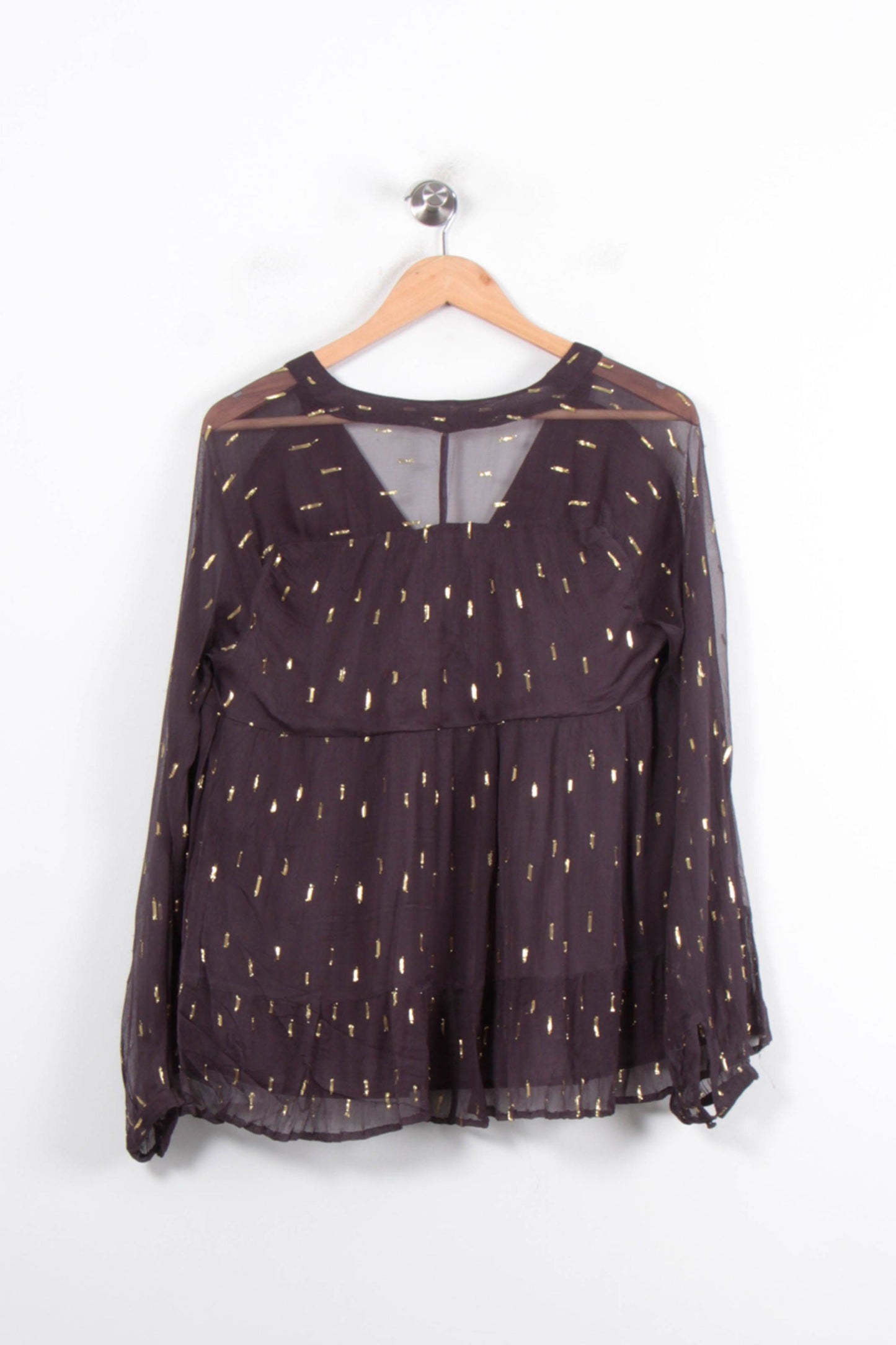 Blouse Noire et Dorée - Taille S/36