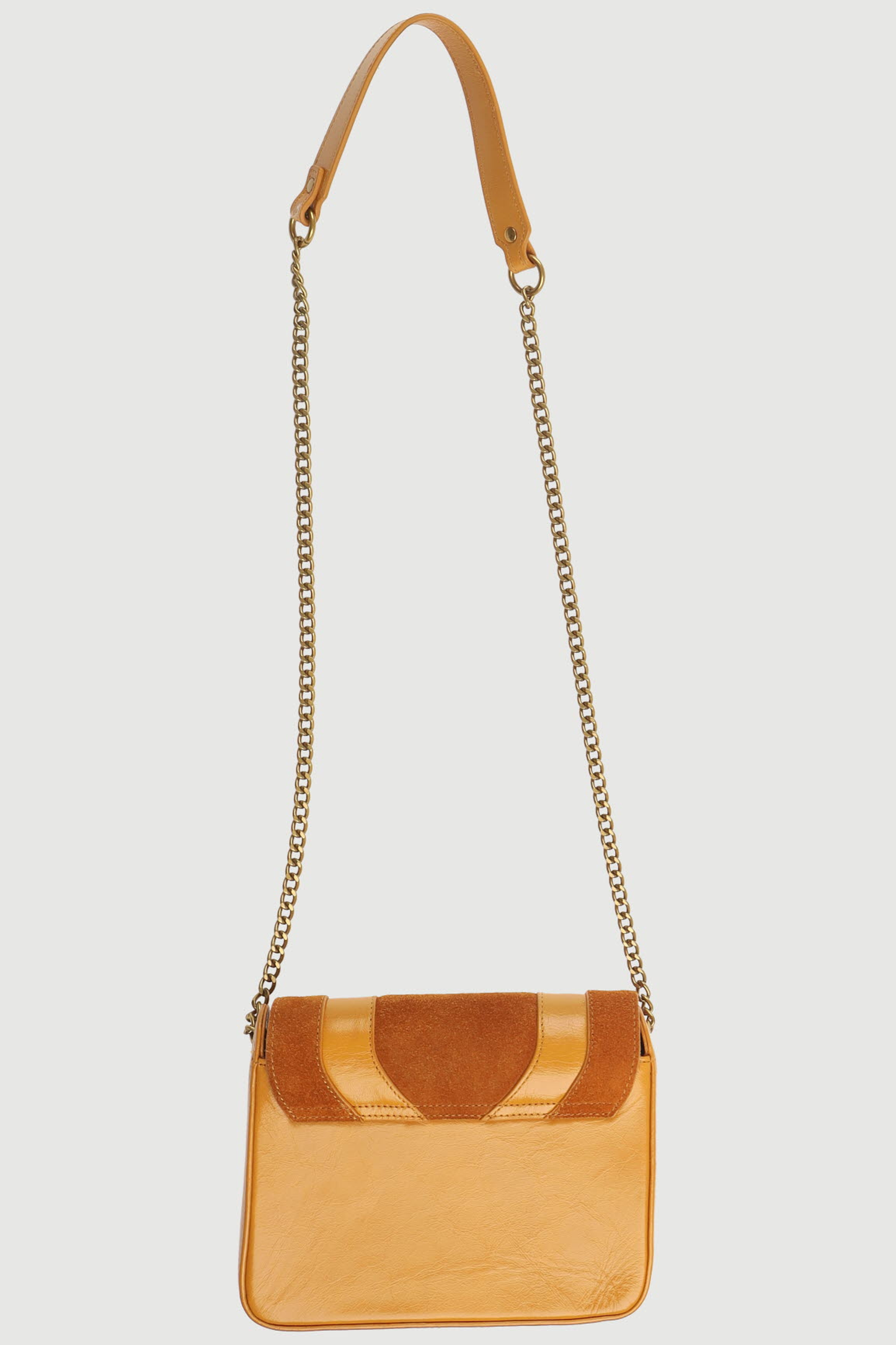 Sac Porté Épaule Jaune et Marron