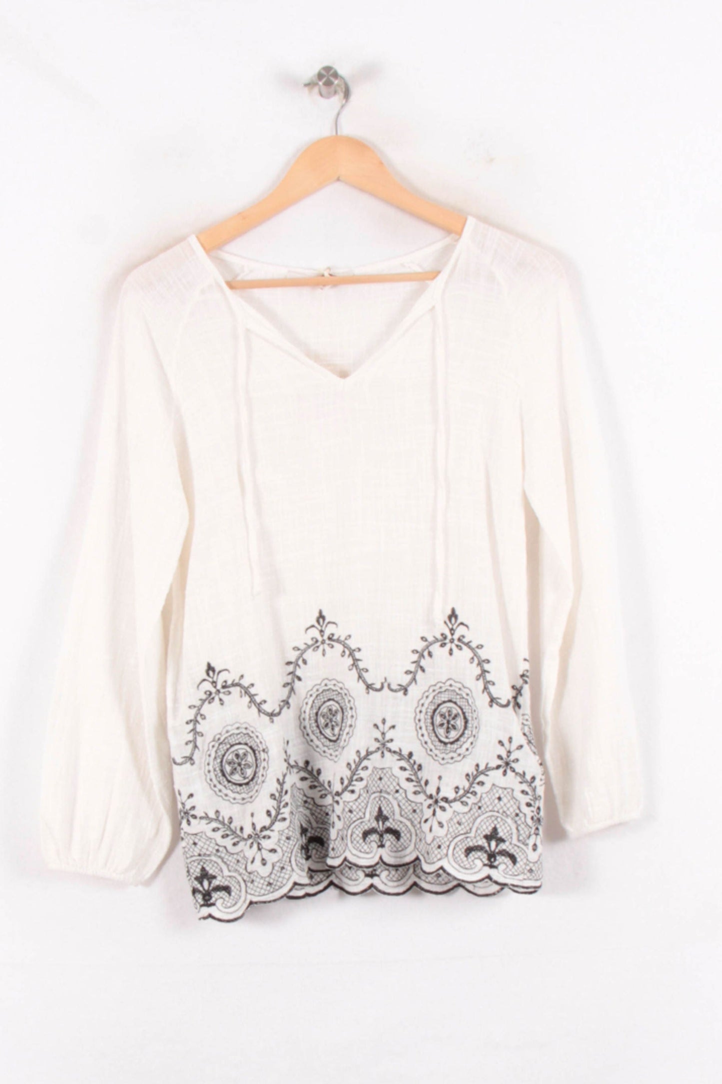 Blouse Blanche et Noire - Taille M/38