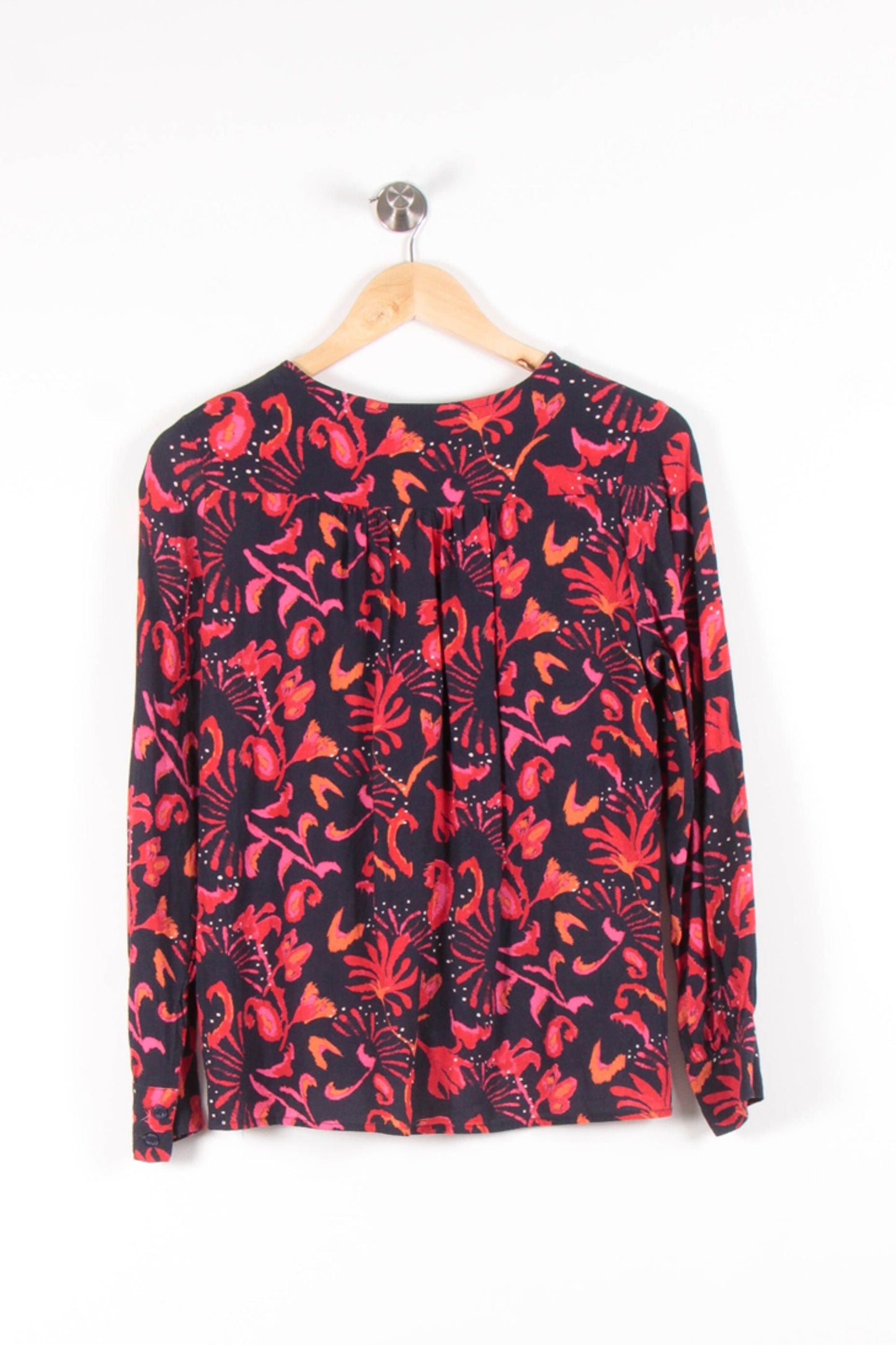 Blouse Bleu Marine et Rouge - Taille L/40