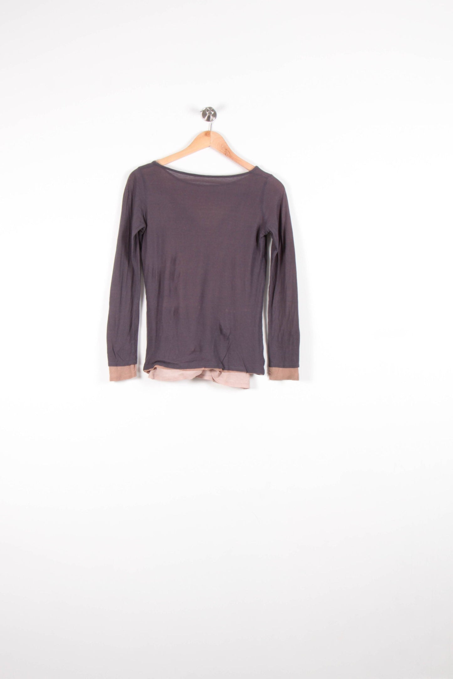 Tunique Manche Longue Mauve et Beige - Taille S/36