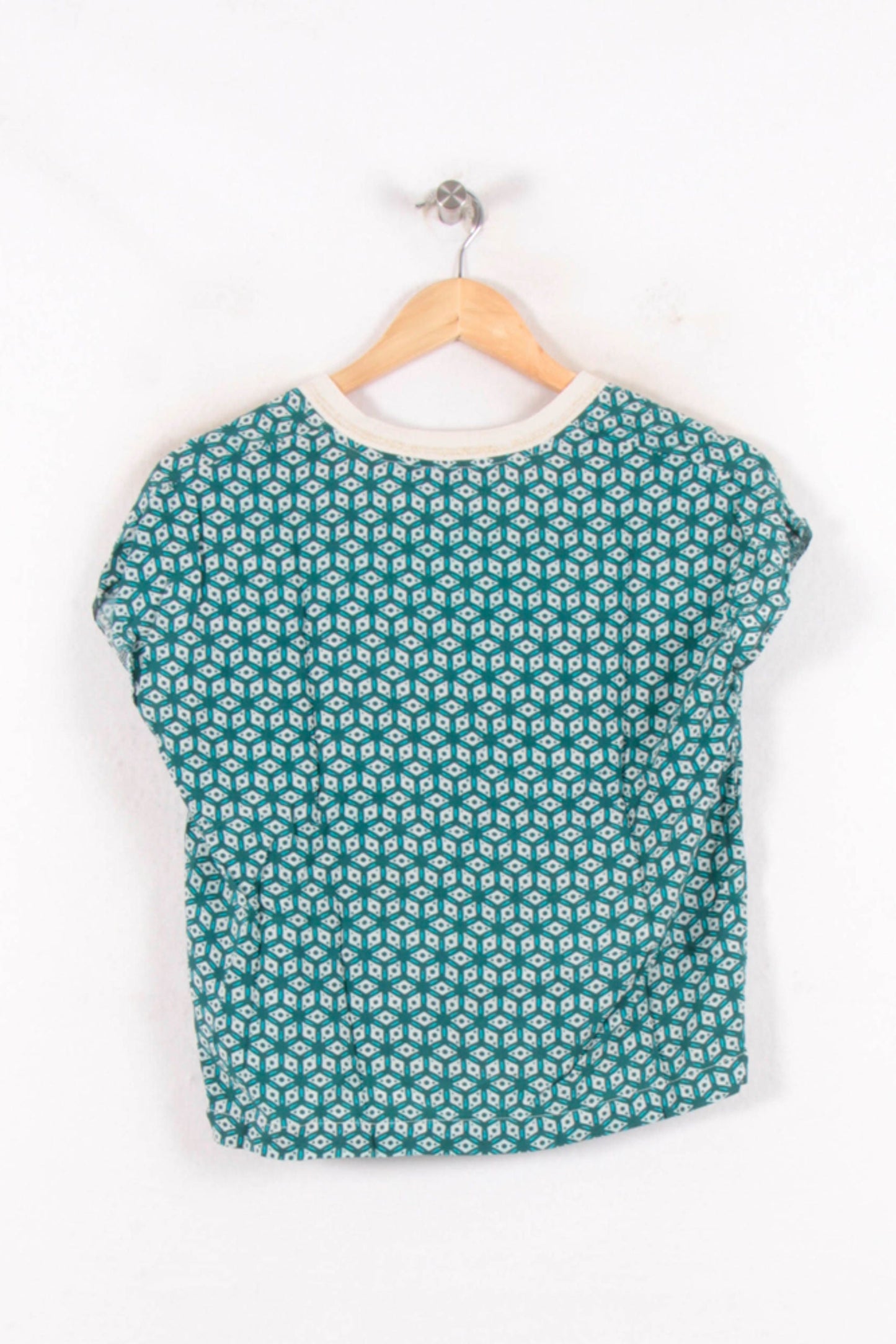 Blouse Verte et Blanche - Taille S/36
