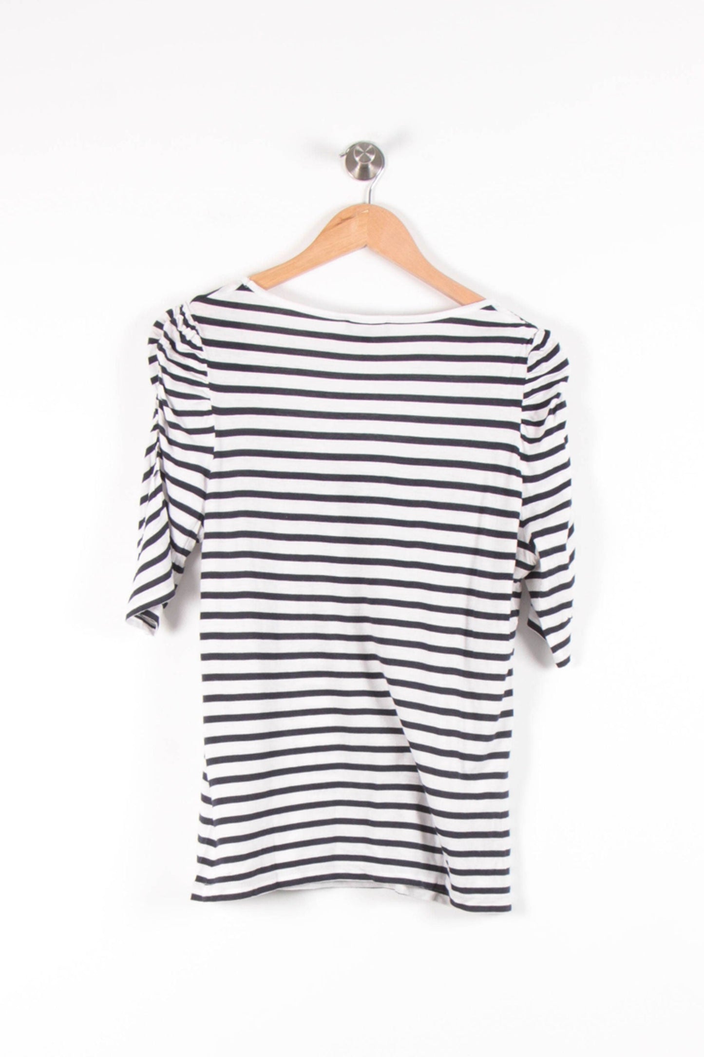 Marinière Blanche et Noire - Taille L/40