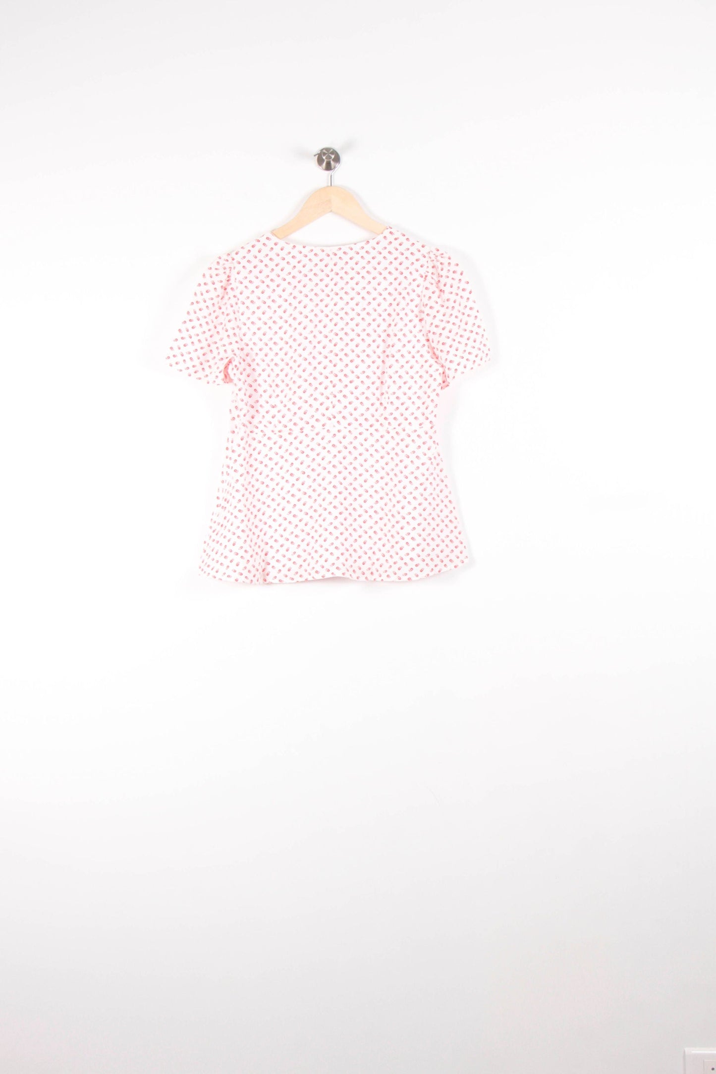 Blouse Blanche et Rose - Taille L/40