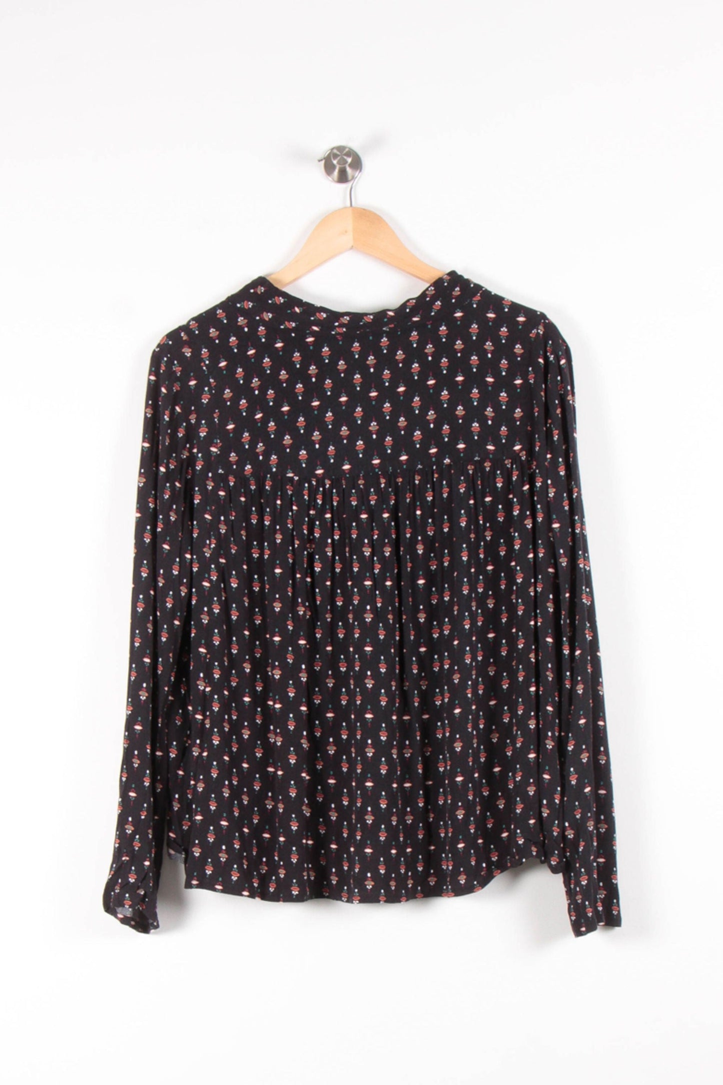 Blouse Noire à Motifs - Taille L/40