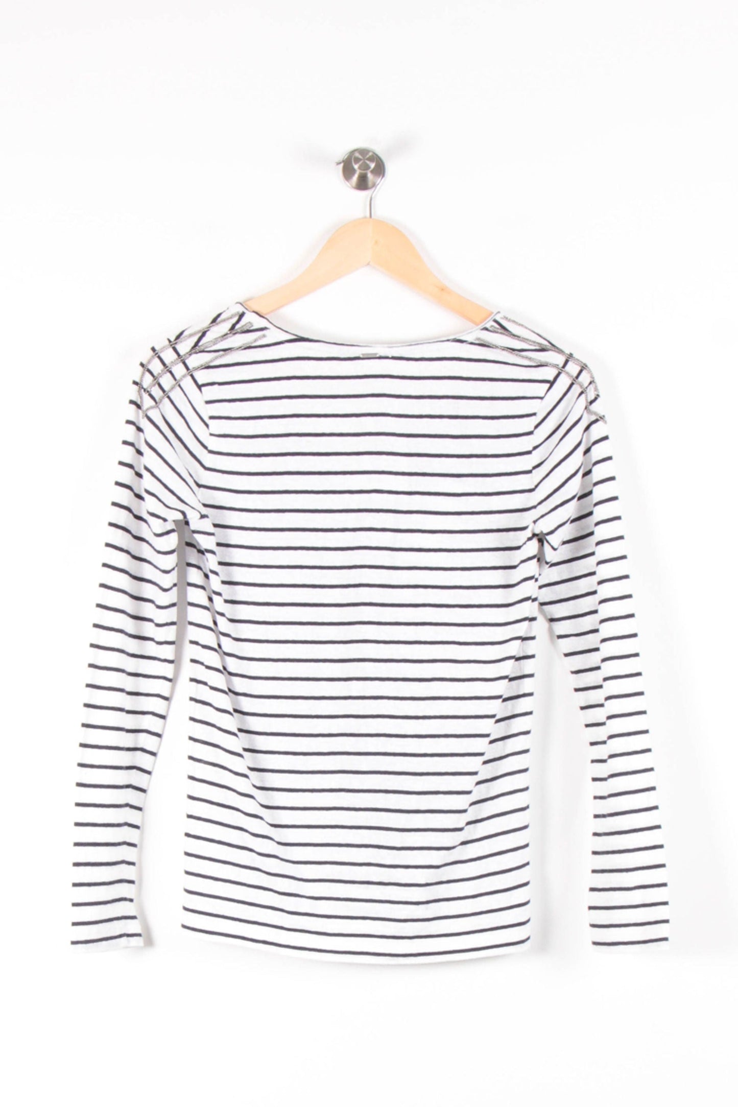 T-shirt Manches Longues Blanc et Noir - Taille S/36