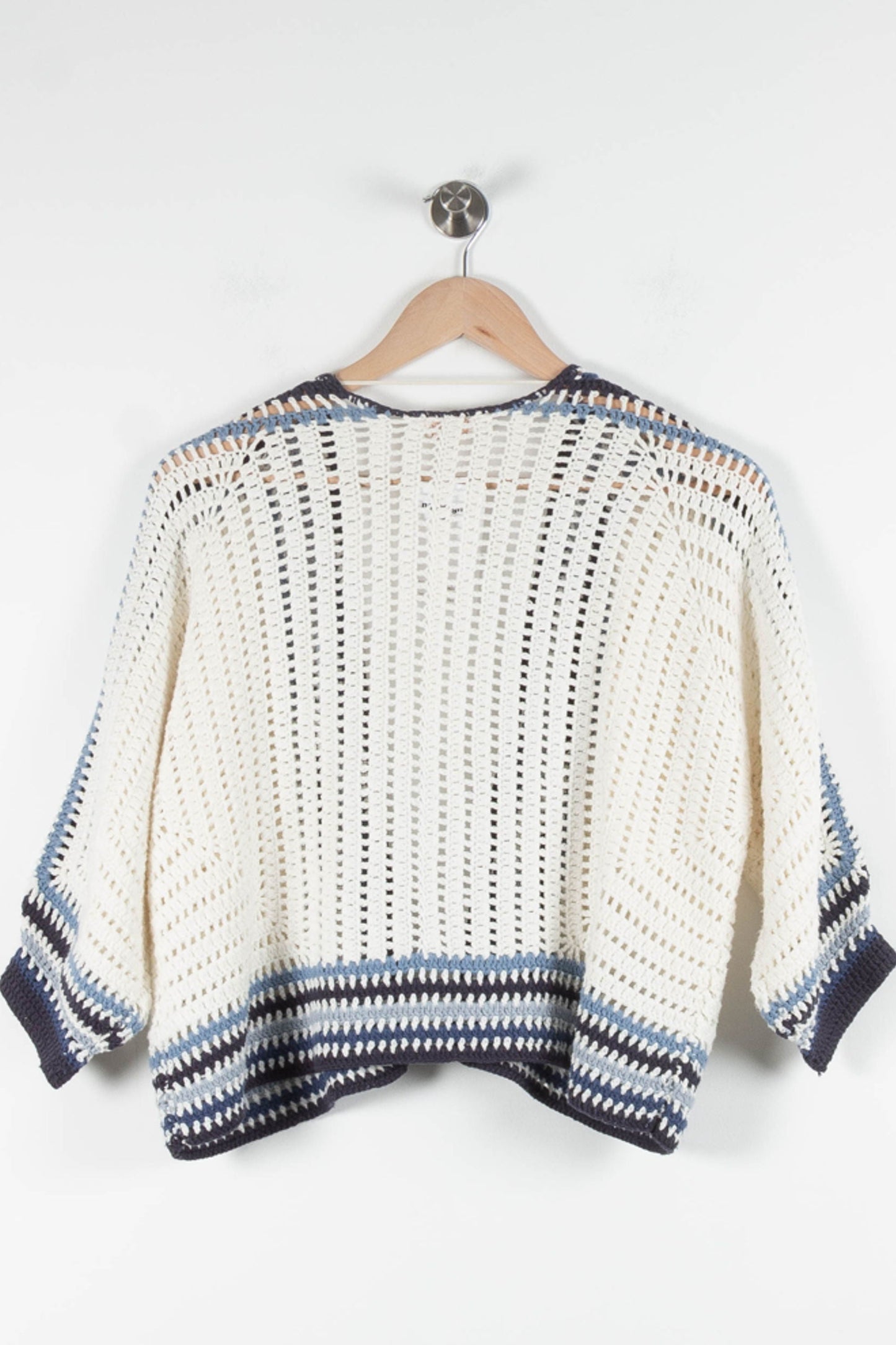 Cardigan beige et bleu - Taille S/36
