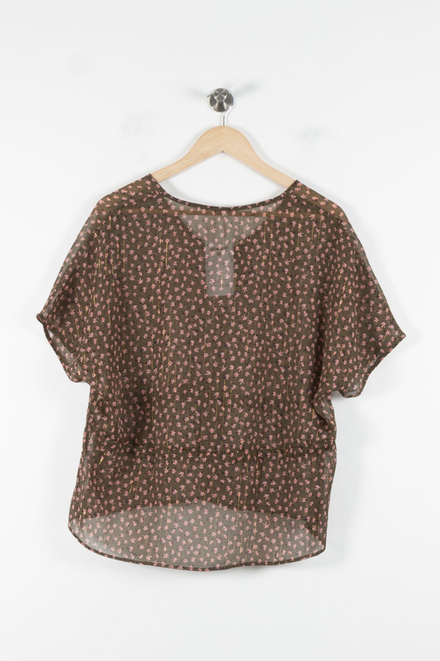 Blouse Verte et Rose - Taille XL/42