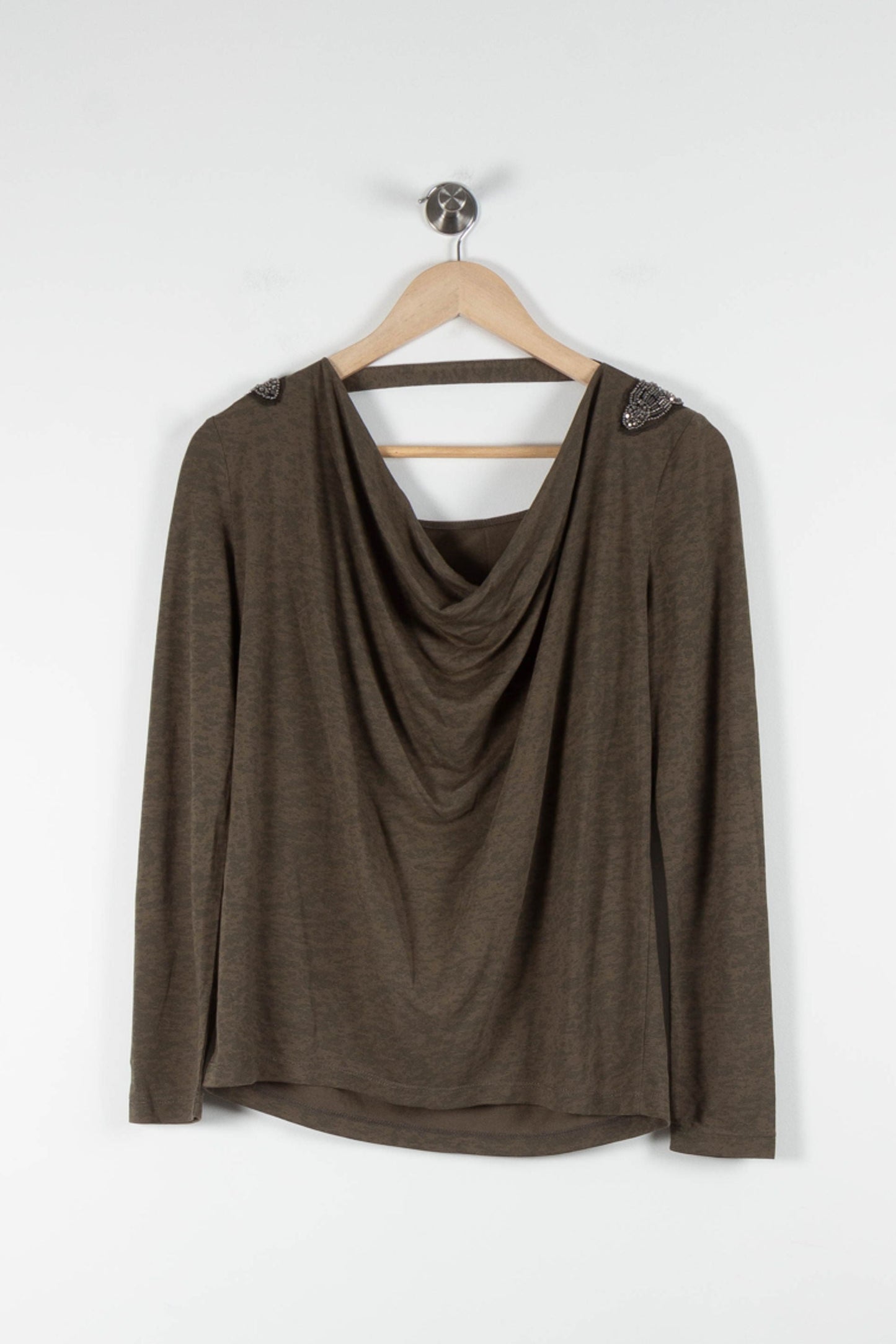 Tee-shirt Manches Longues Vert - Taille XS/34