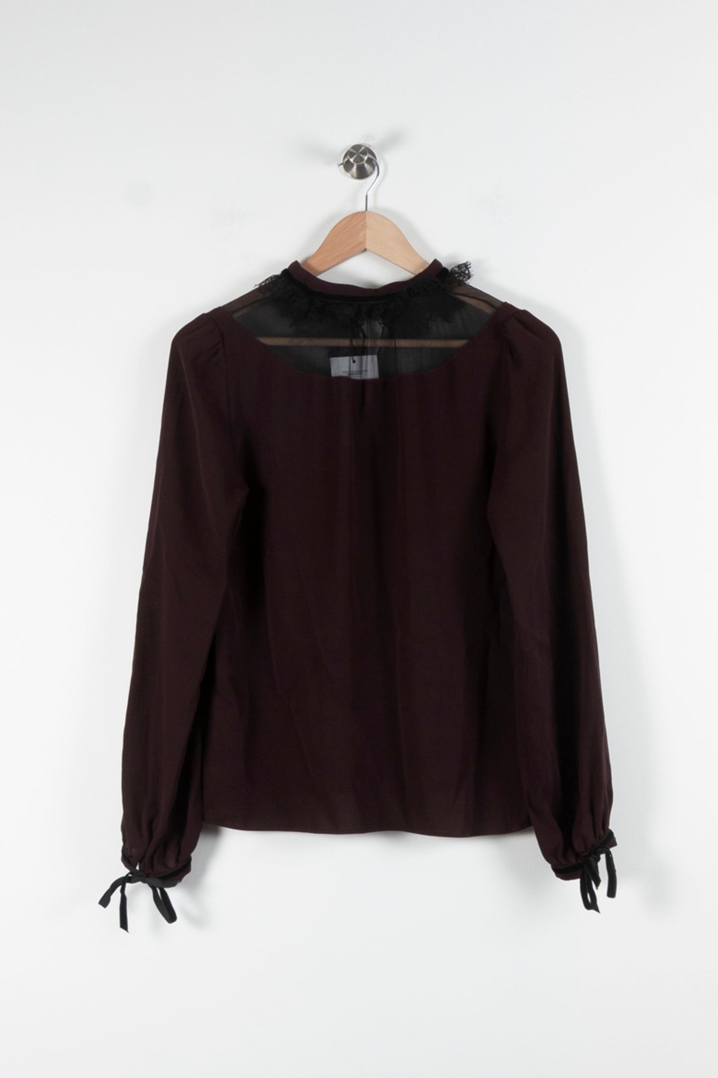 Blouse Bordeaux et Noir - Taille M/38