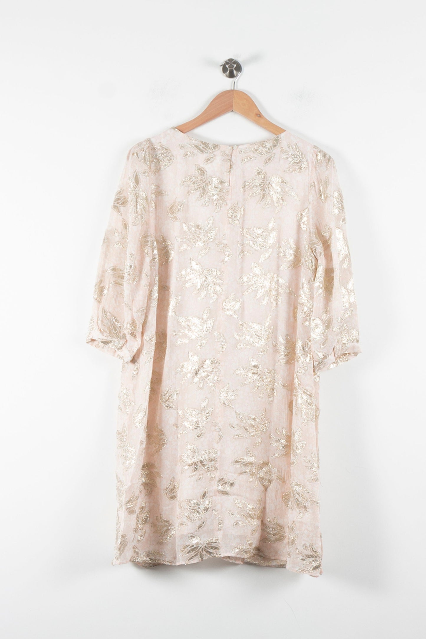 Robe Midi Rose et Dorée - Taille L/40