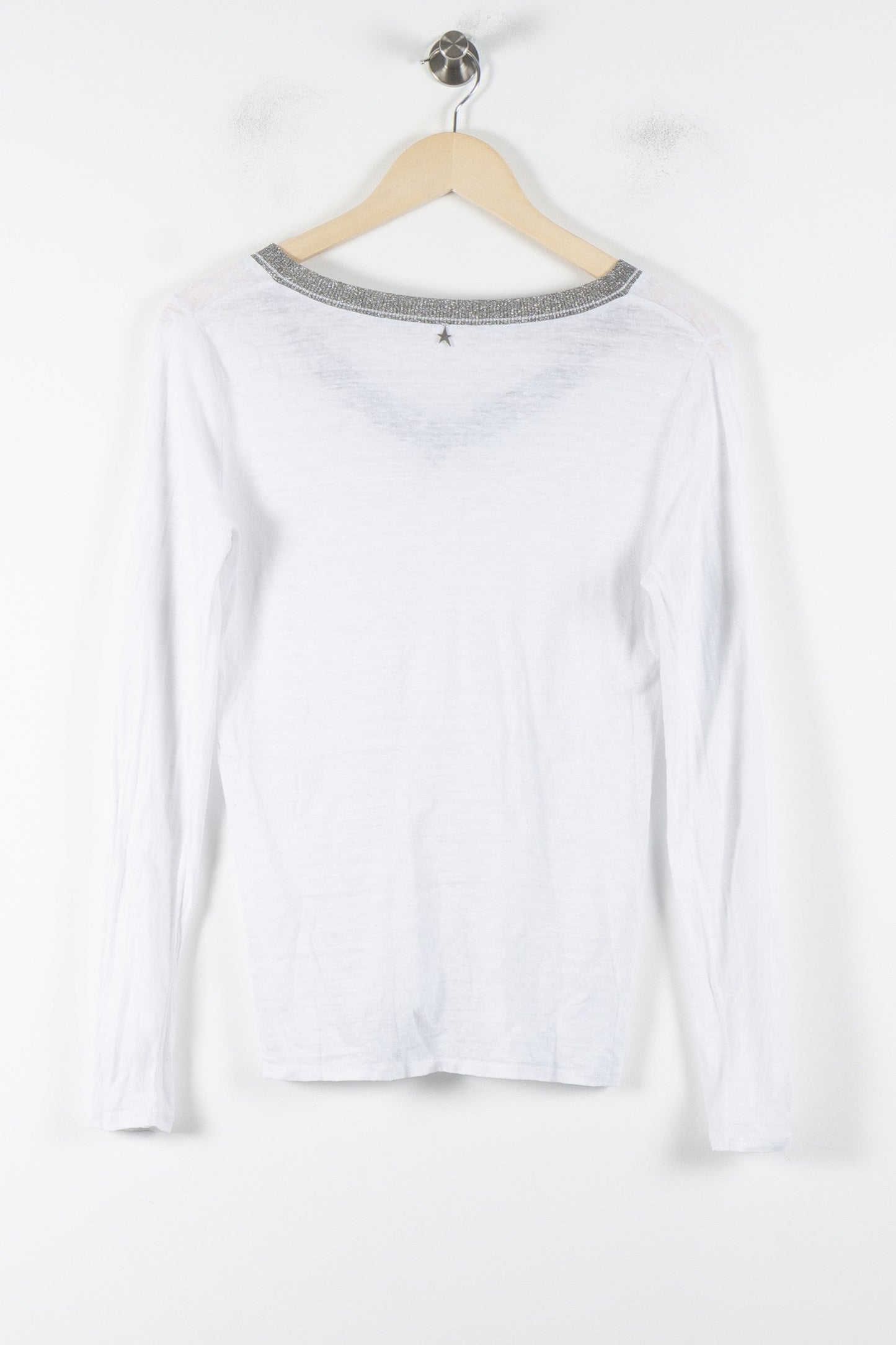 Tee-shirt Manches Longues Blanc - Taille XS/34