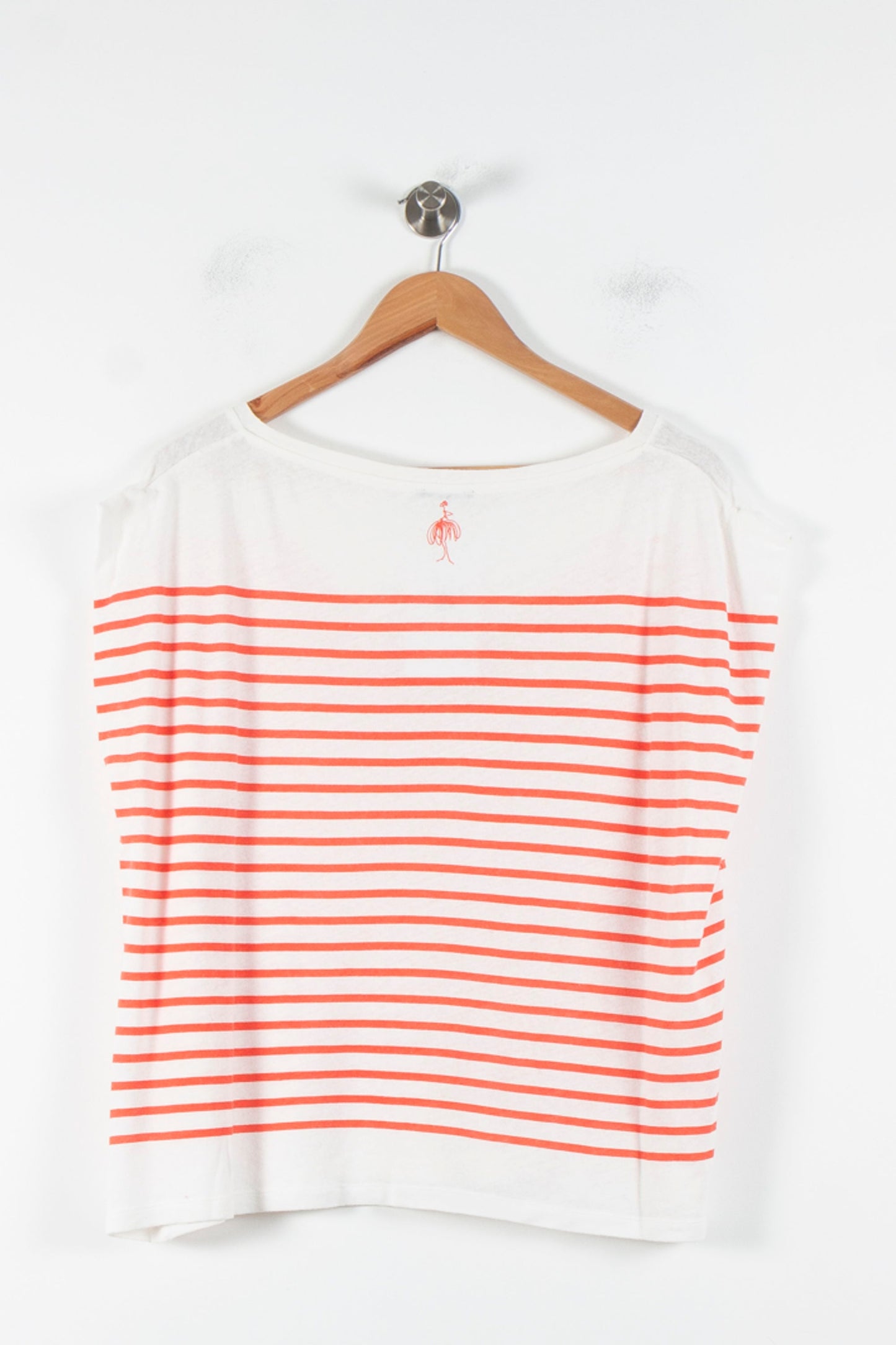 Tee-shirt Blanc et Orange - Taille XL/42
