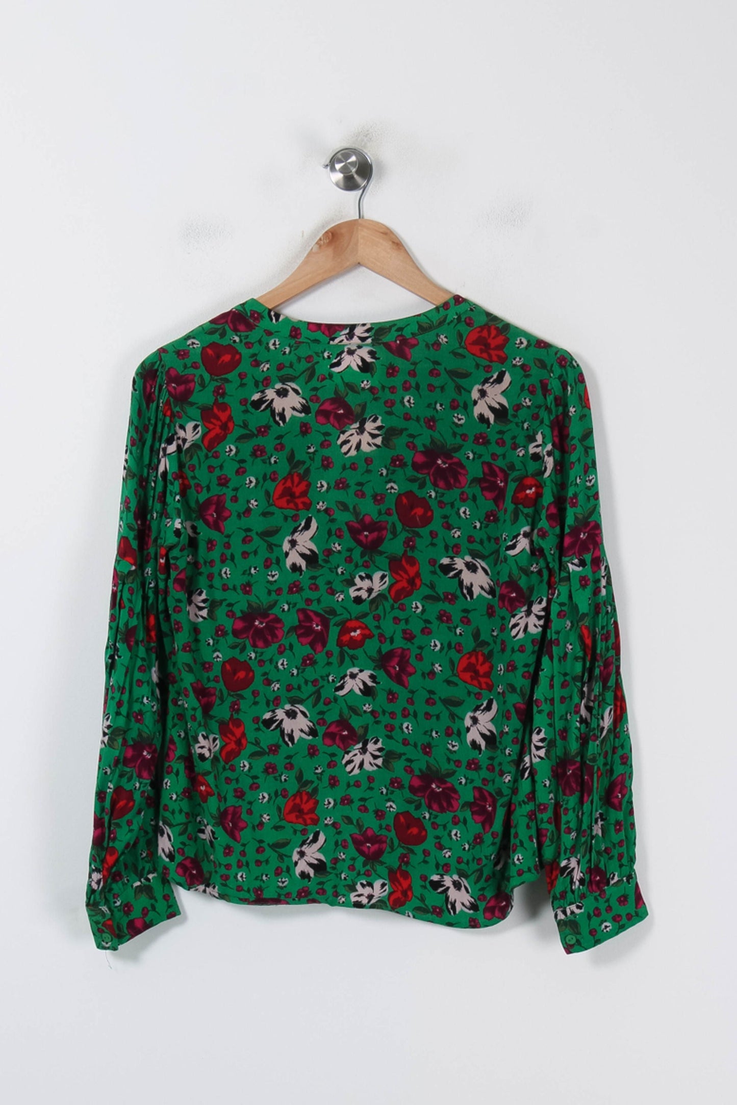 Blouse Verte et Rouge - Taille XS/34