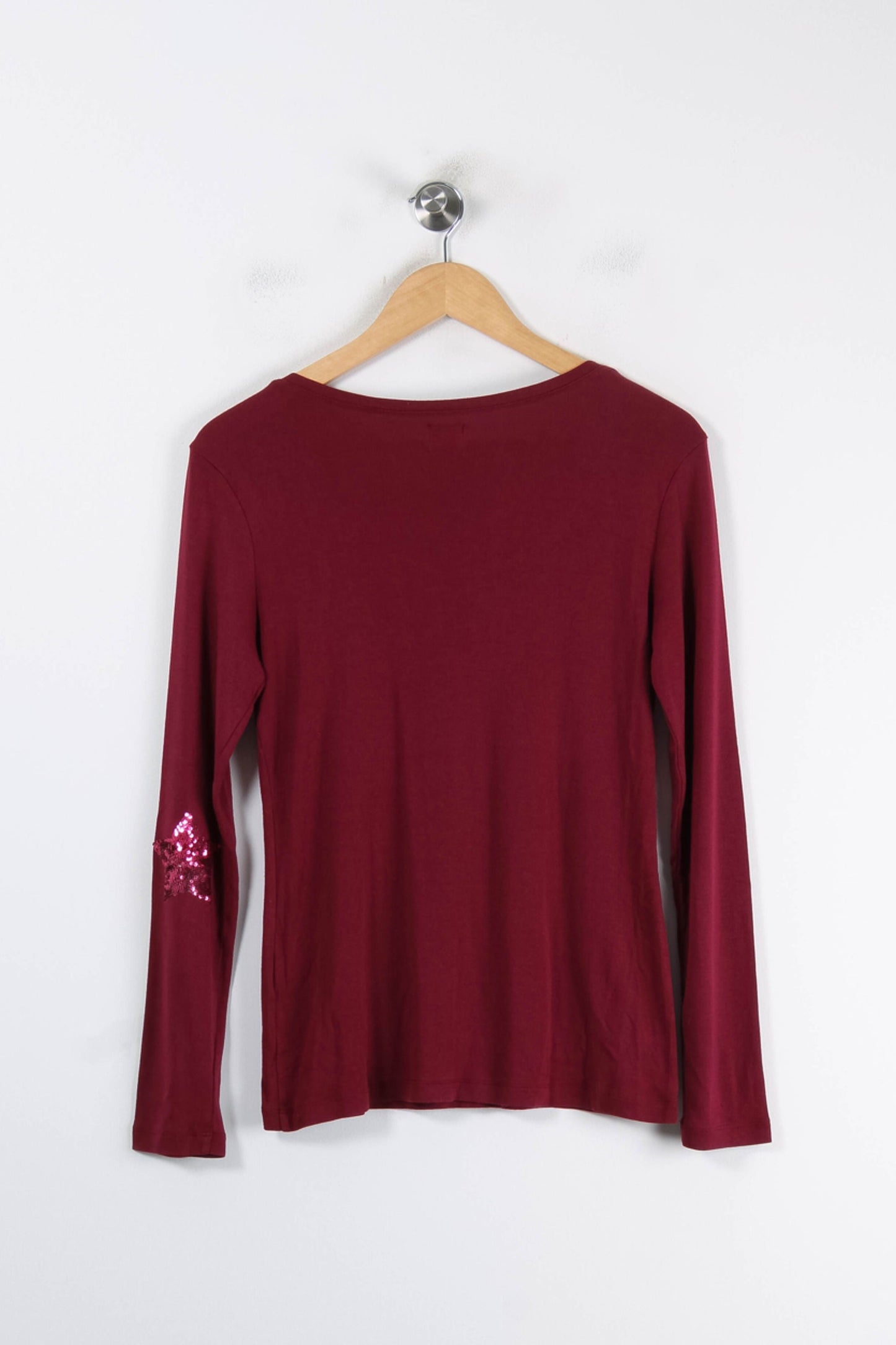 T-shirt Manches Longues Bordeaux - Taille XL/42