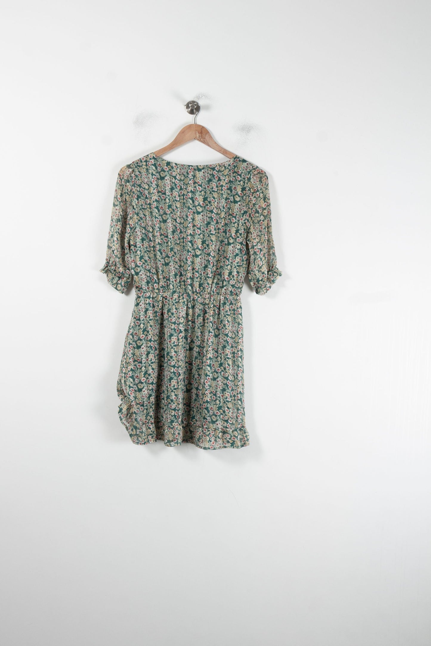 Robe Fleurie Verte - Taille S/36