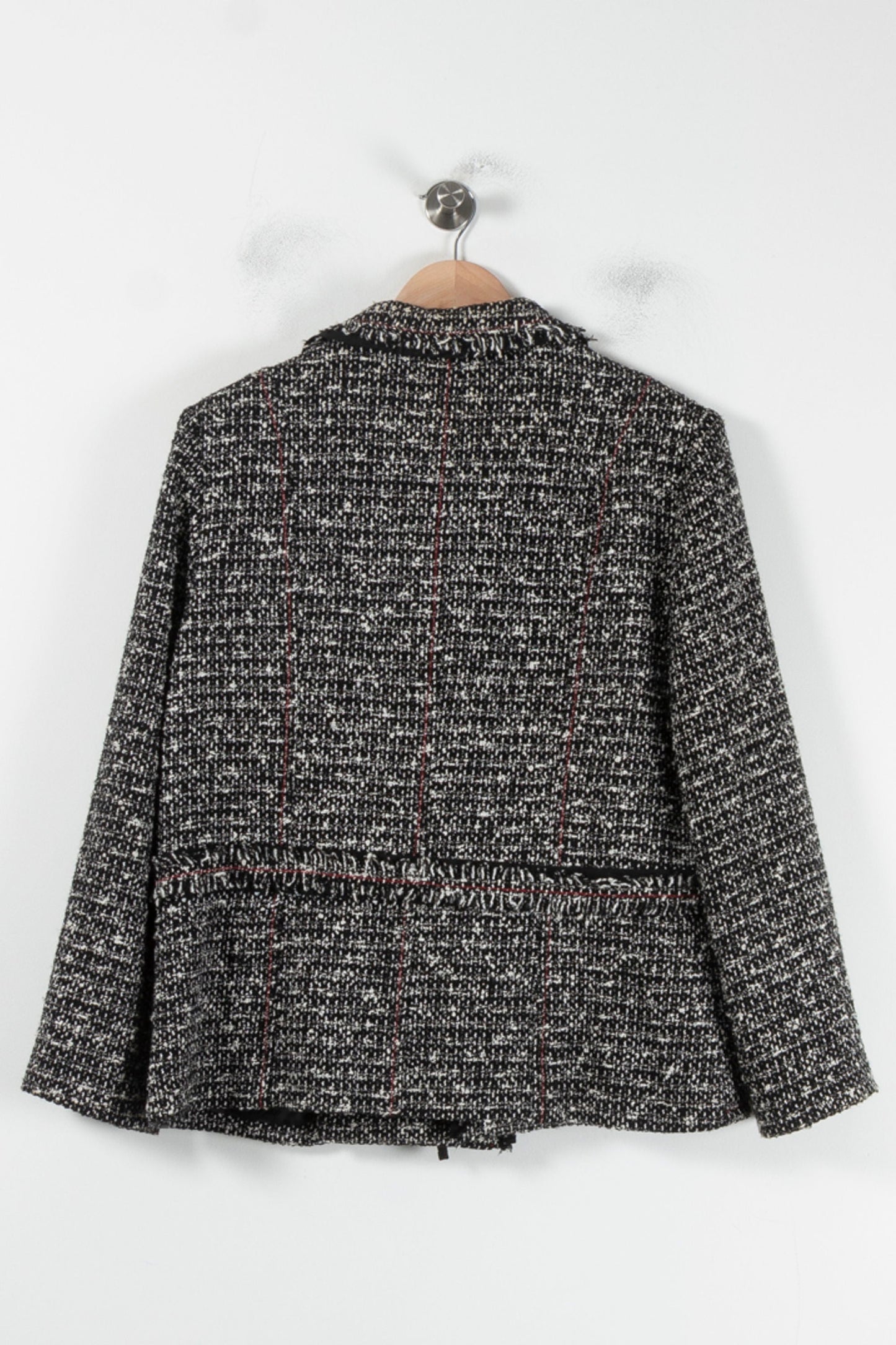 Veste en tweed noire et blanche - Taille L/40