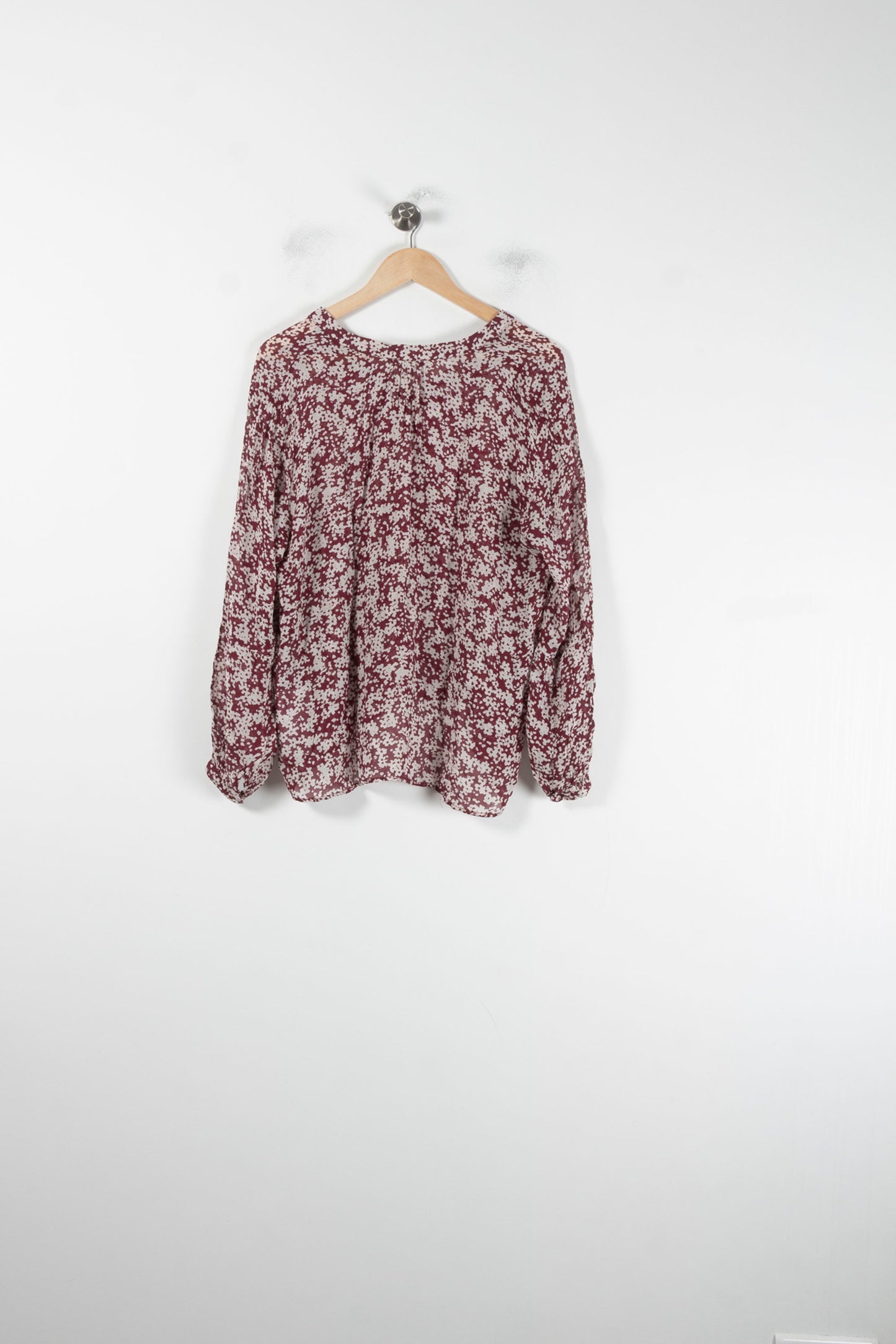 Blouse Bordeaux et Blanche - Taille XXL/44