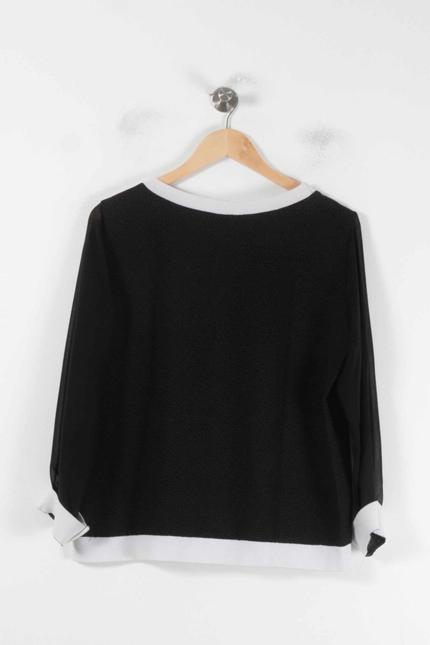 Blouse Noire et Blanche - Taille L/40