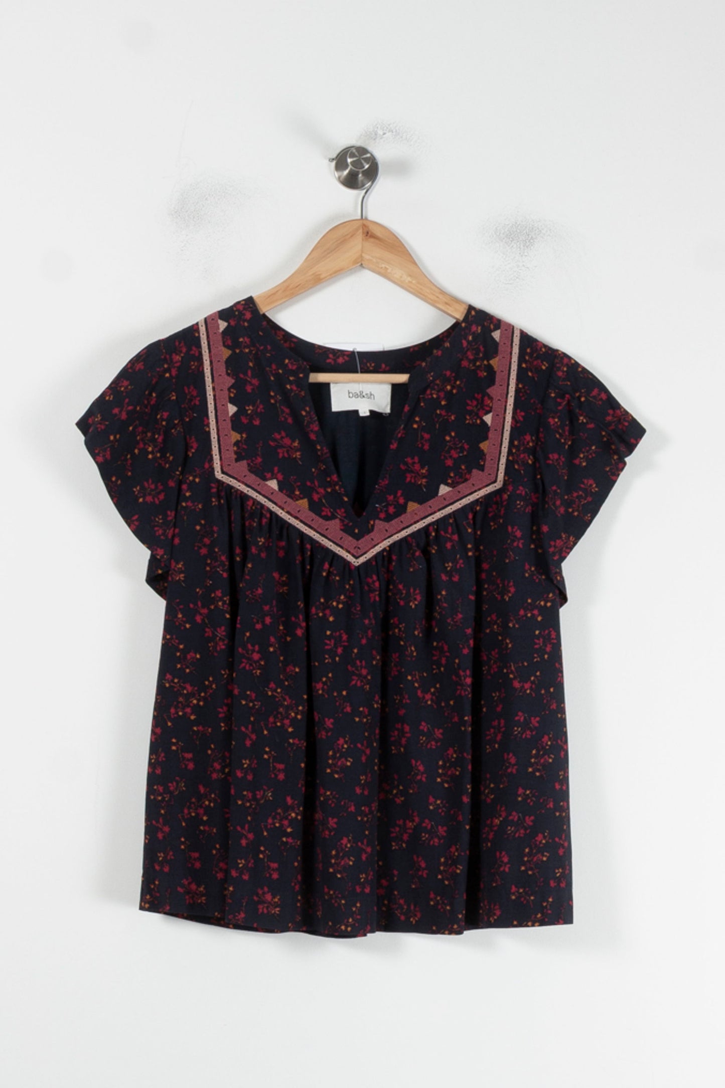 Blouse Noire et Bordeaux - Taille S/36
