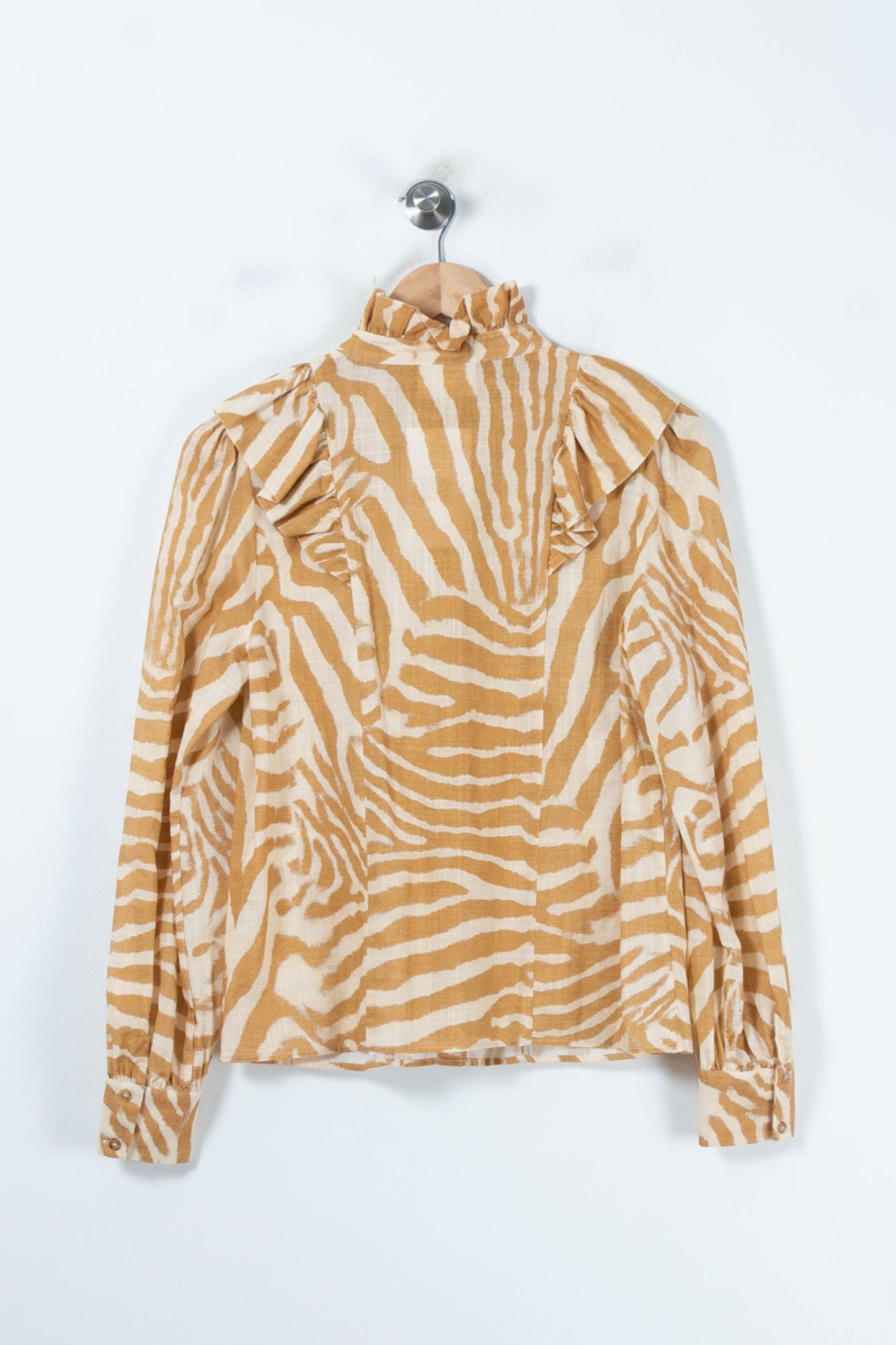 Blouse Beige et Blanche - Taille S/36