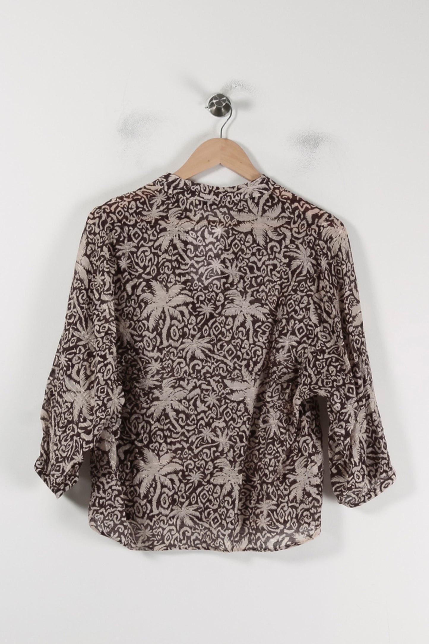 Blouse marron et beige - Taille M/38