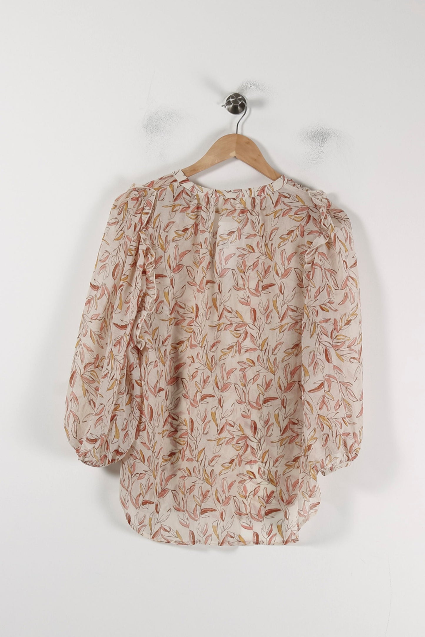 Blouse Imprimée Beige et Marron - Taille M/38