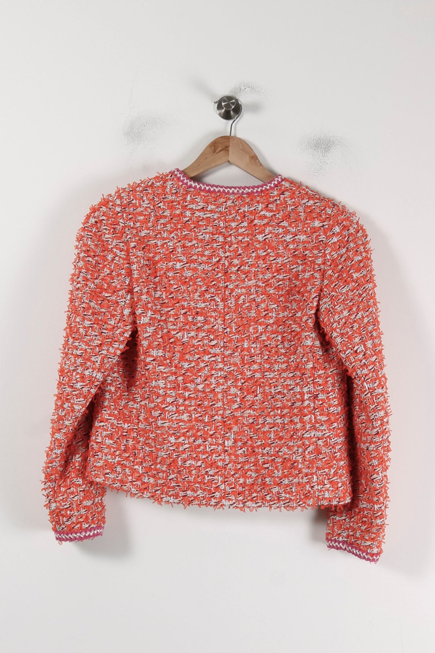Veste Courte en Tweed Orange et Rose - Taille S/36