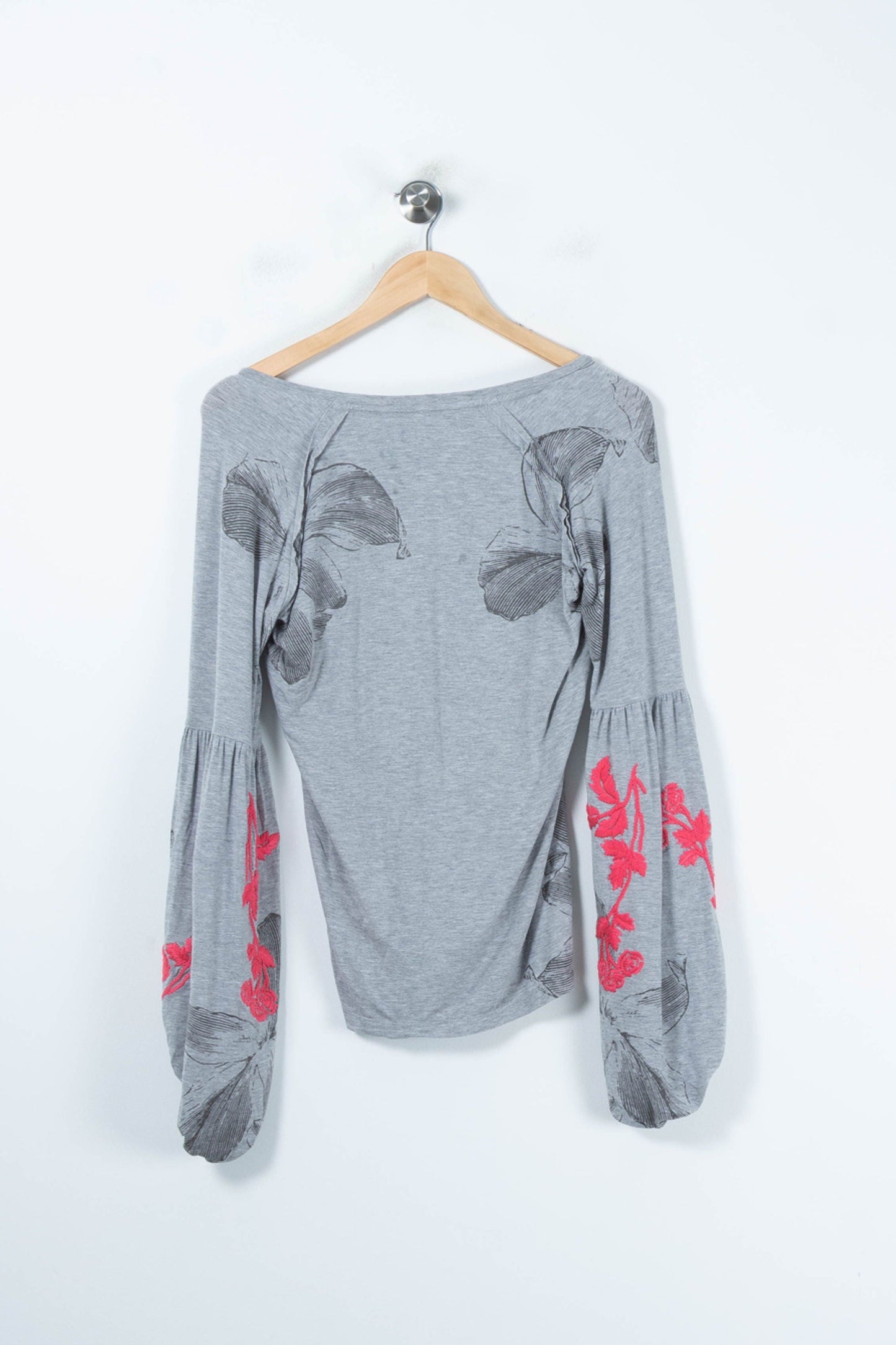 Blouse Grise et Rouge - Taille L/40