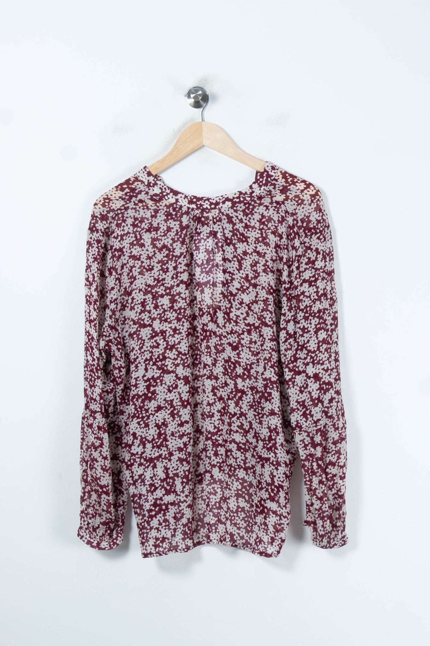 Blouse Imprimée Bordeaux et Blanche - Taille XXL/44