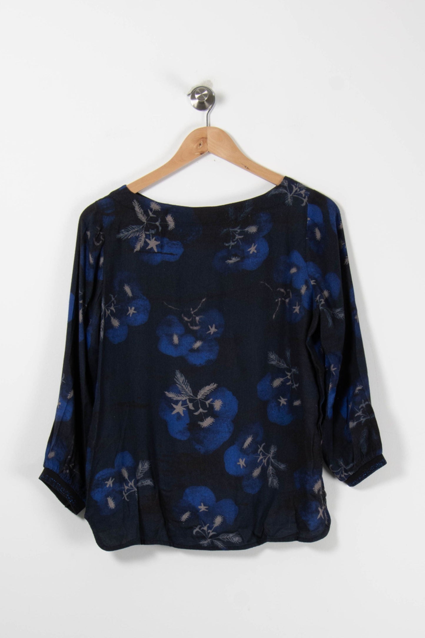 Blouse Noire et Bleue - Taille S/36