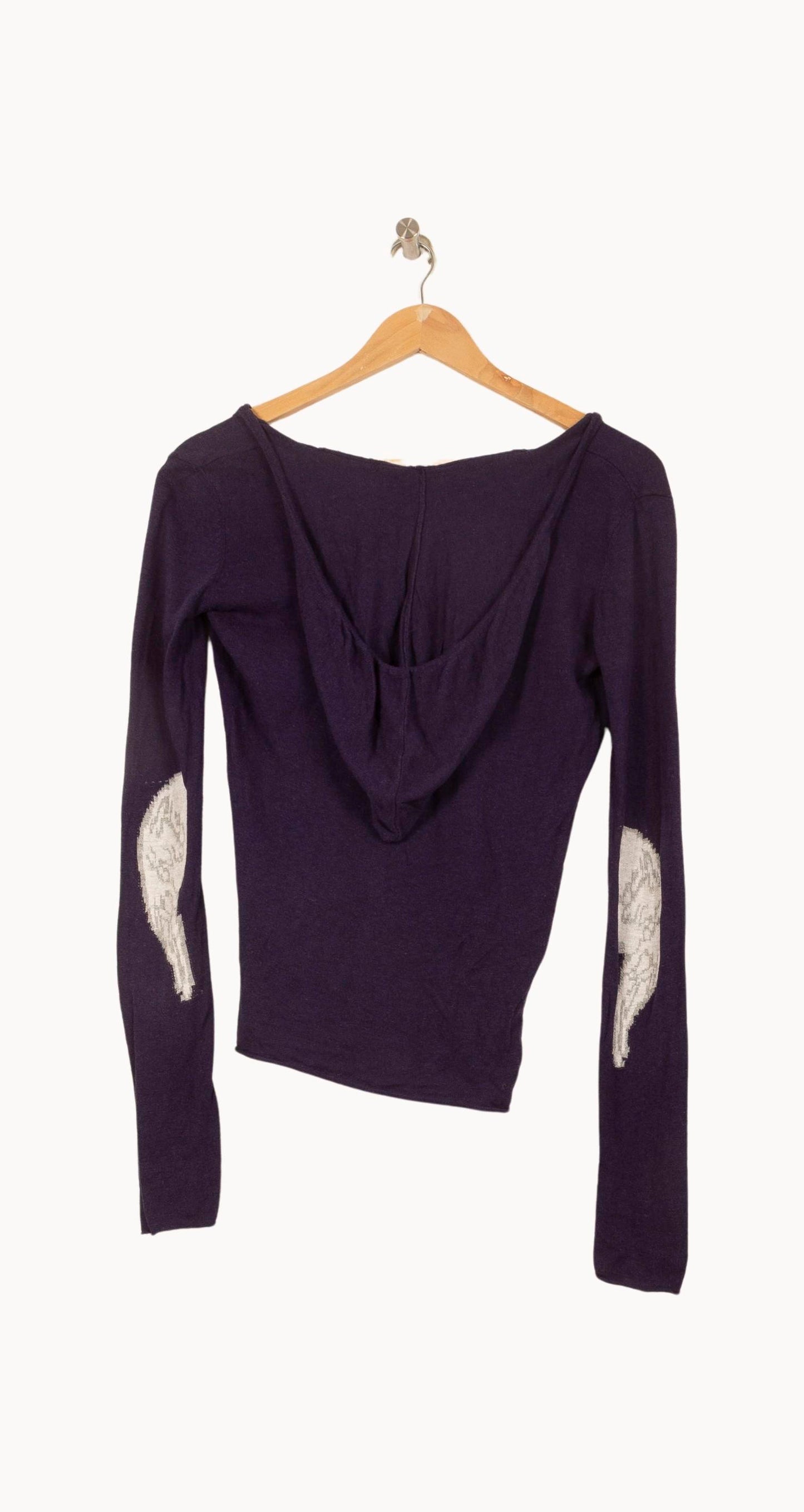 Sweat À Capuche Bleu et Blanc - Taille XS/34