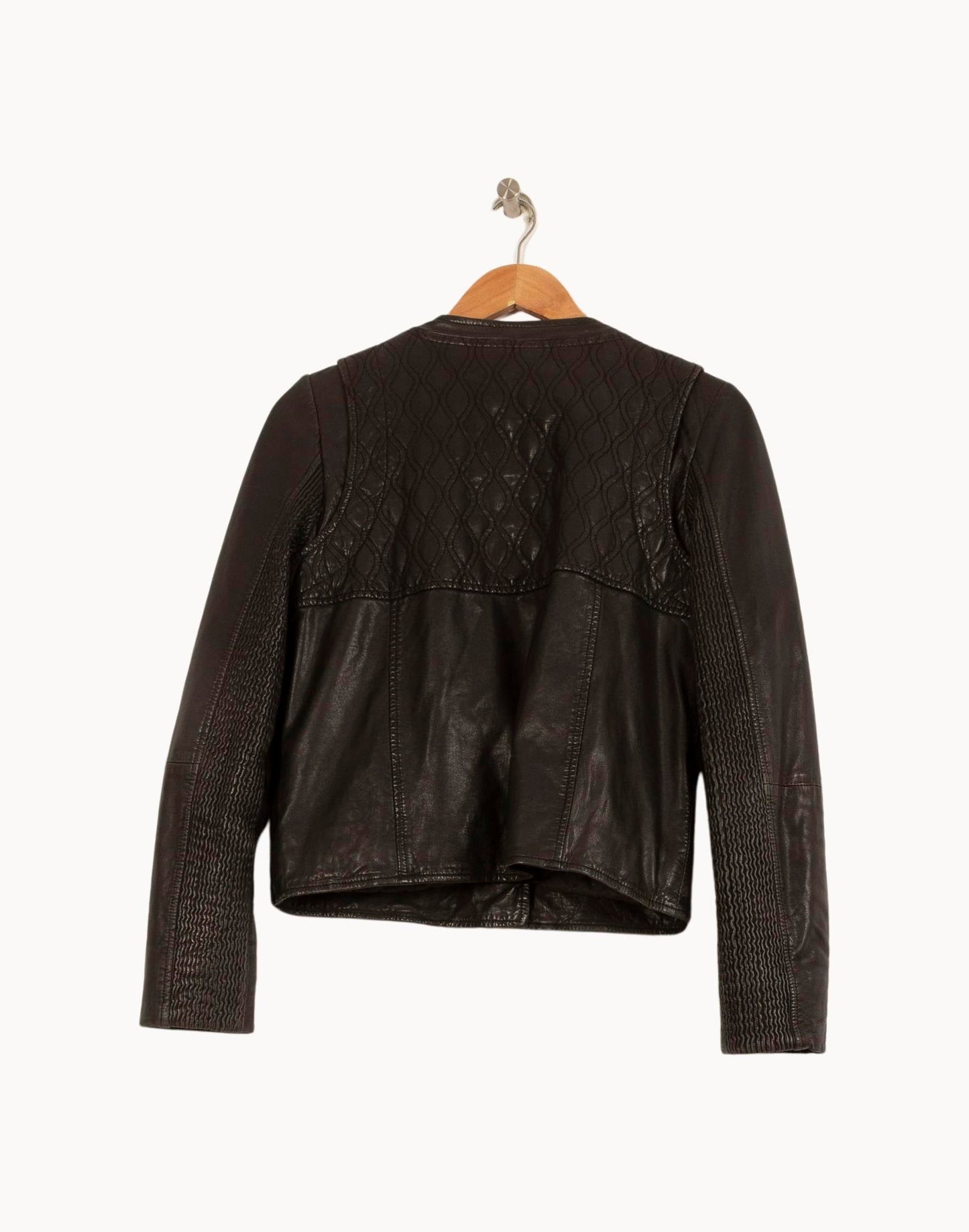 Veste en Cuir Noire - Taille M/38