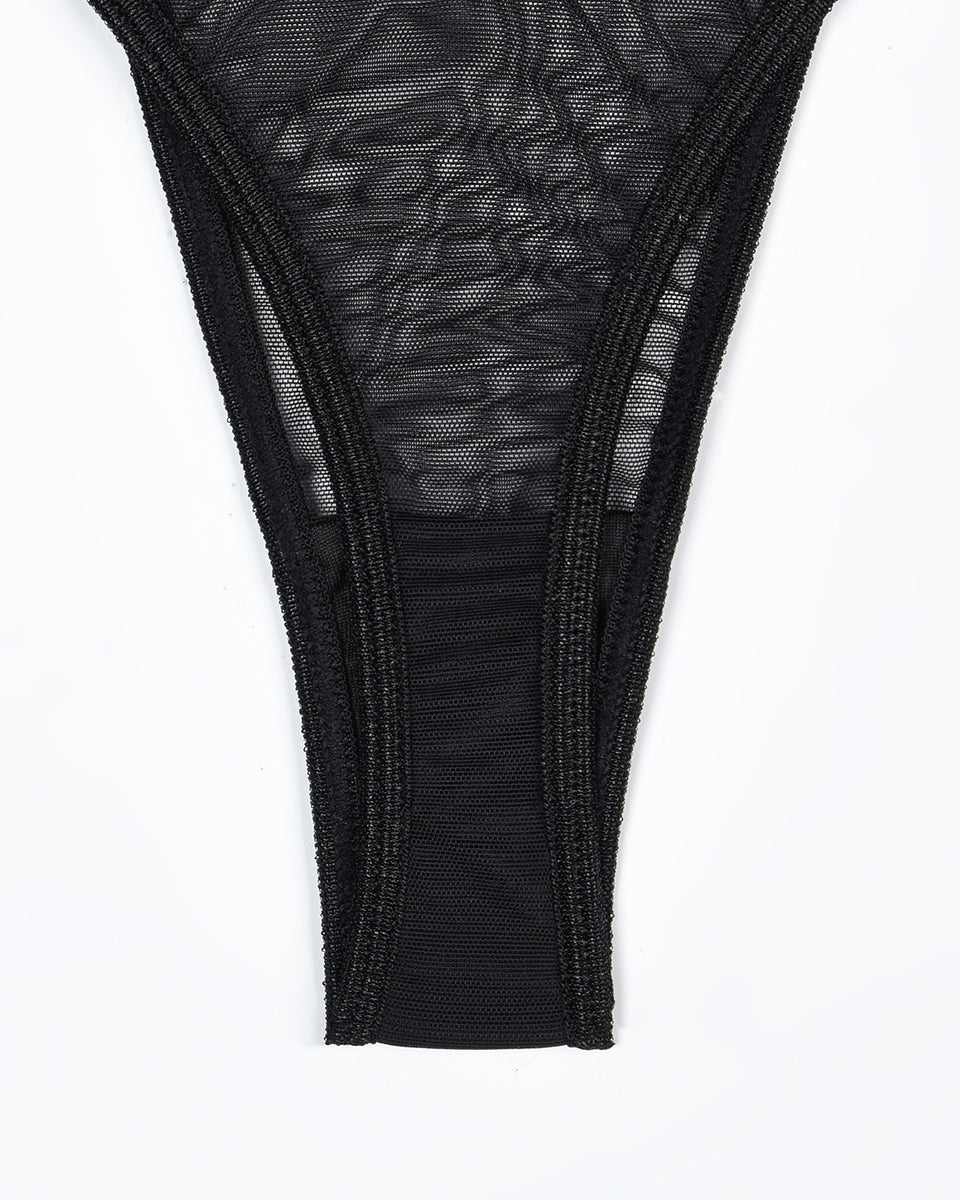 Eline™ | Ensemble de lingerie et résille transparente 4 pièces