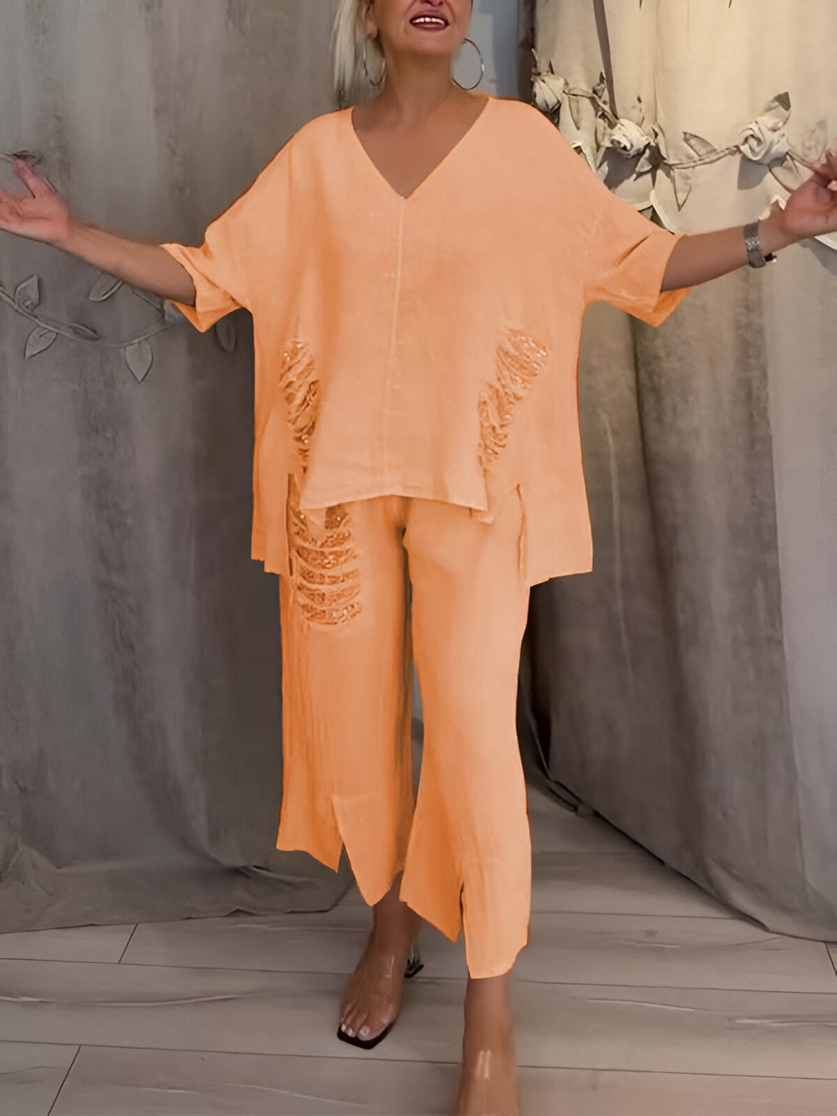 Claire™ | Ensemble d'été en deux pièces avec Détails