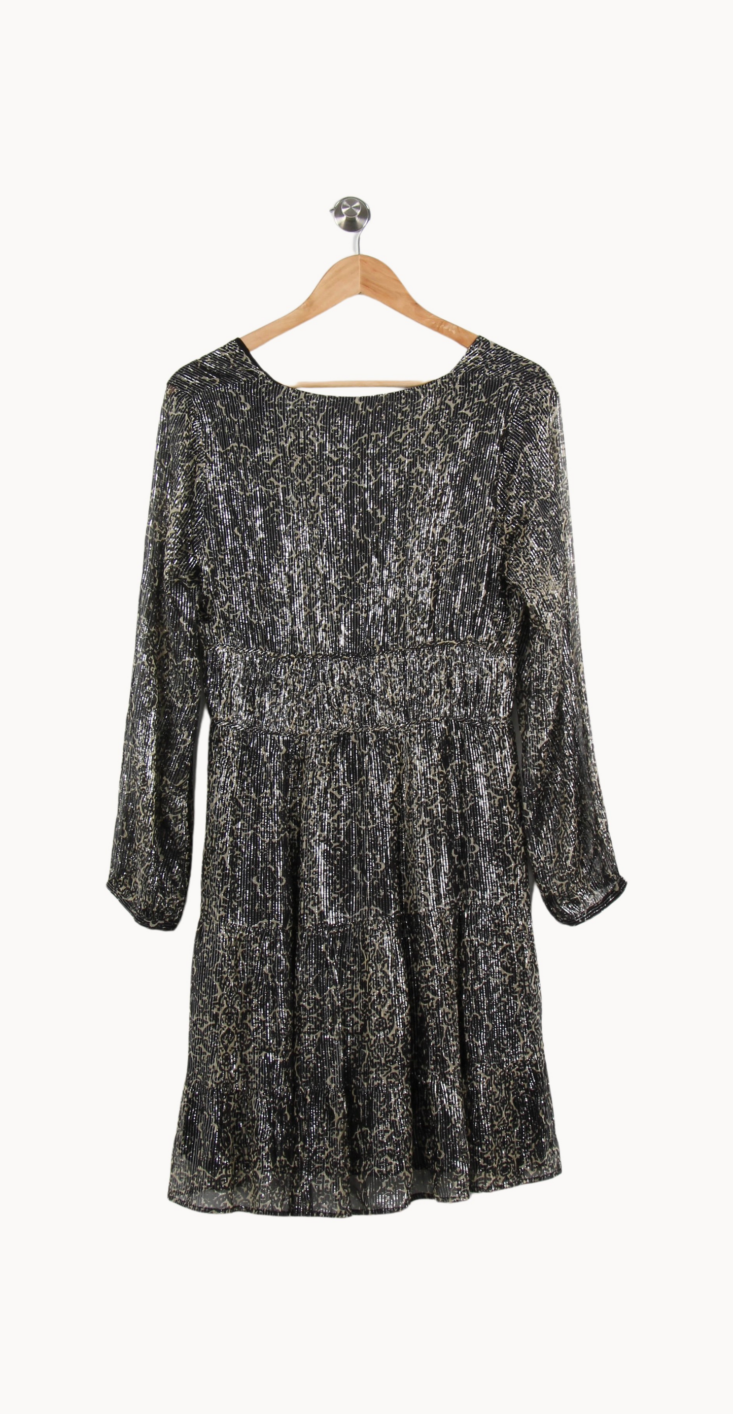 Robe Midi Noire et Argentée - Taille L/40