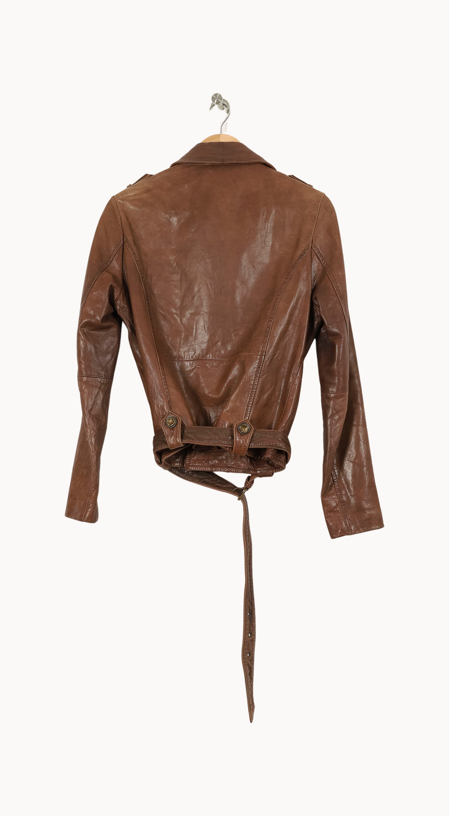 Veste En Cuir Marron - Taille L/40