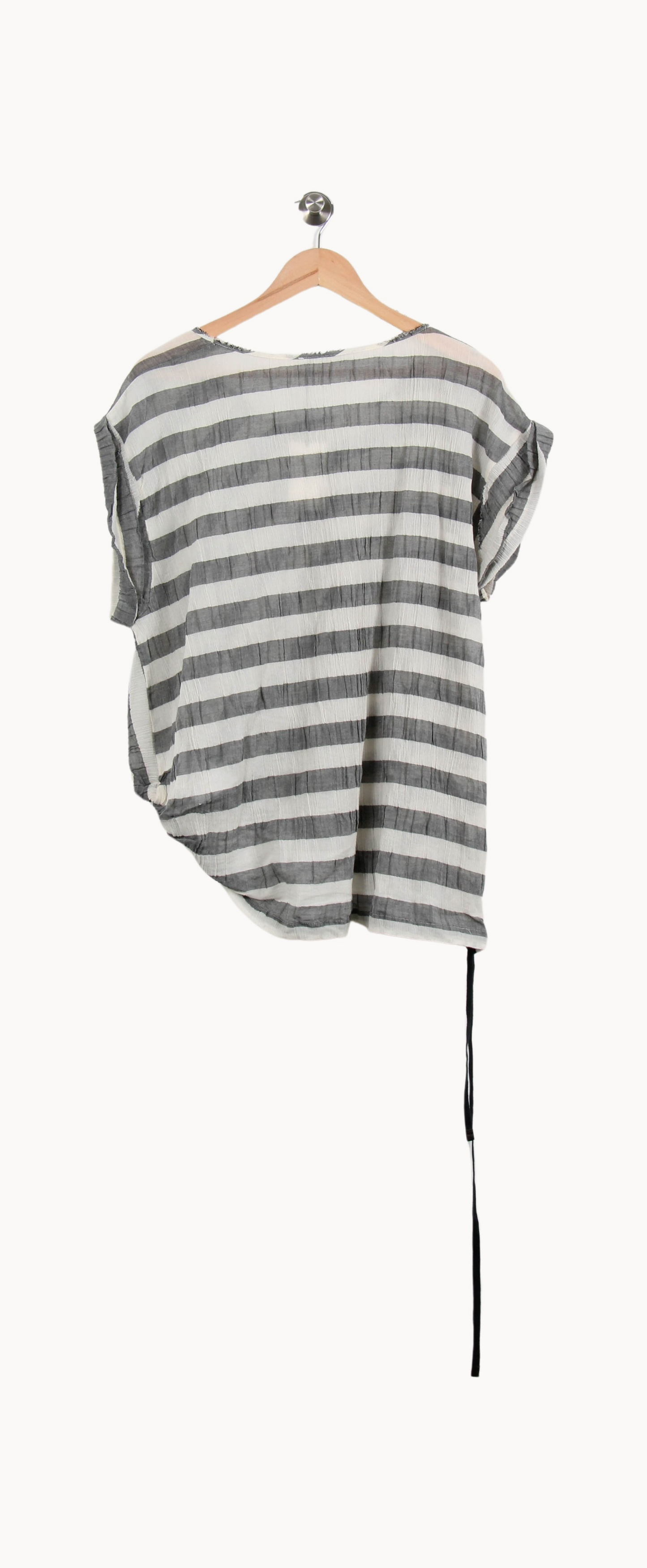 Blouse Rayée Grise et Blanche - Taille TU