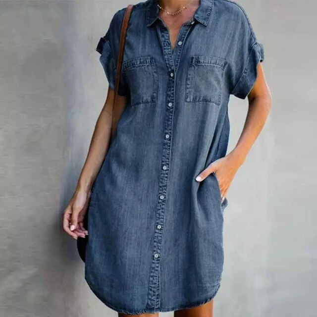 Elvire™ | Robe Chemise Denim