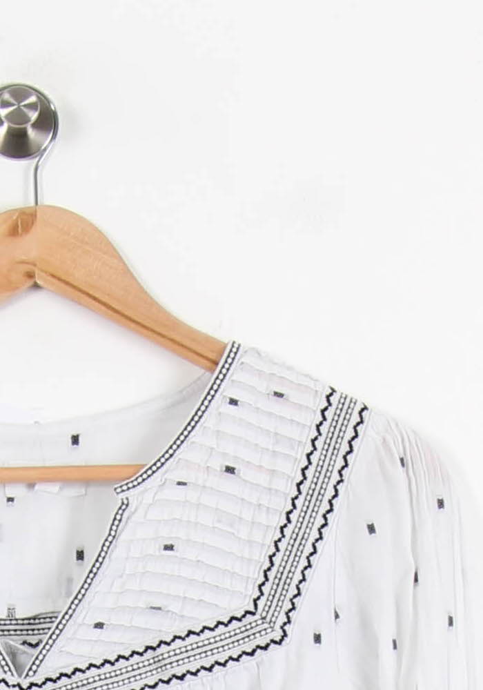 Blouse Blanche et Noire - Taille M/38