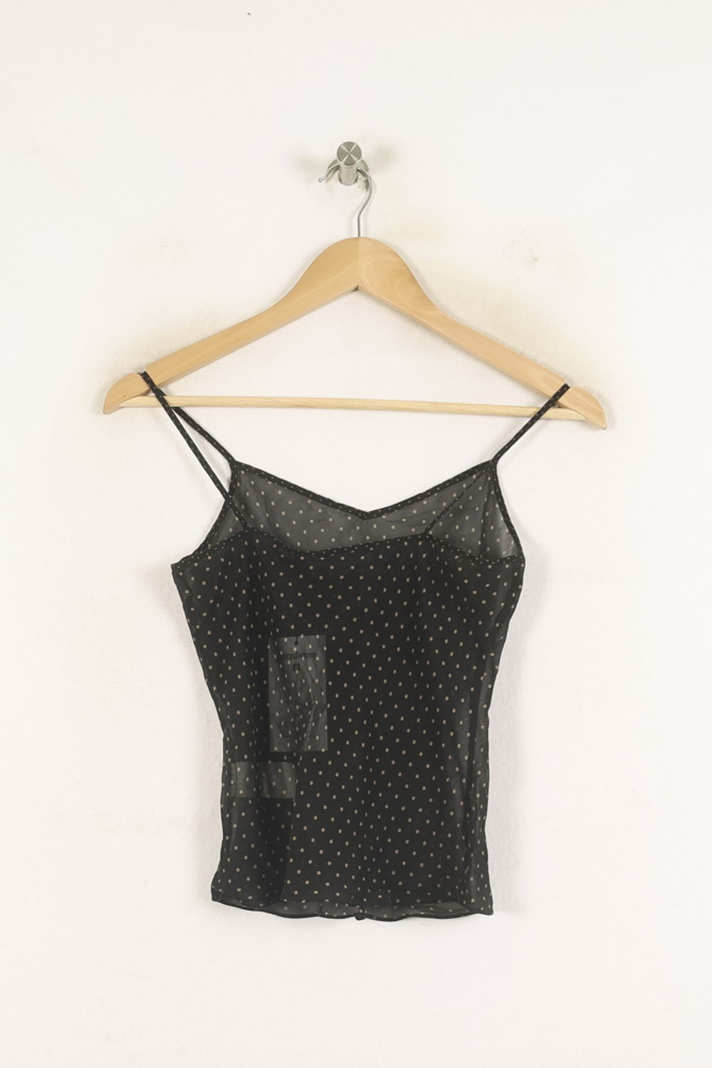 Débardeur Noir à Pois Beiges - Taille S/36