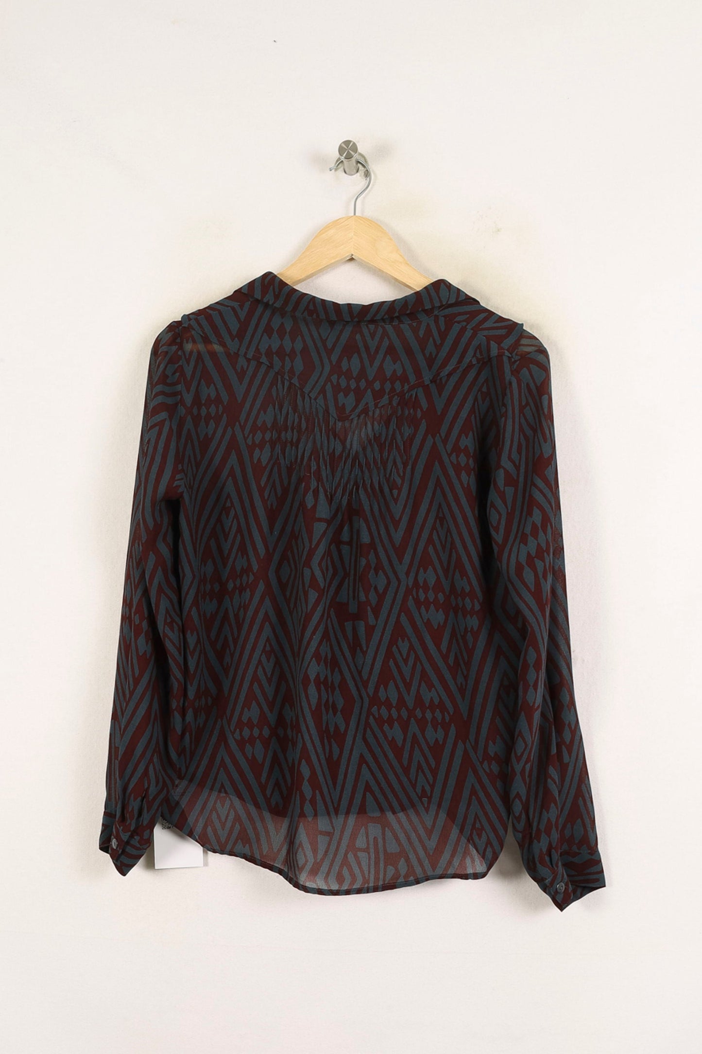 Blouse Bleue et Bordeaux - Taille S/36