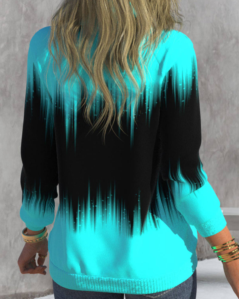 Mia™ | Pull à col montant et imprimé dégradé