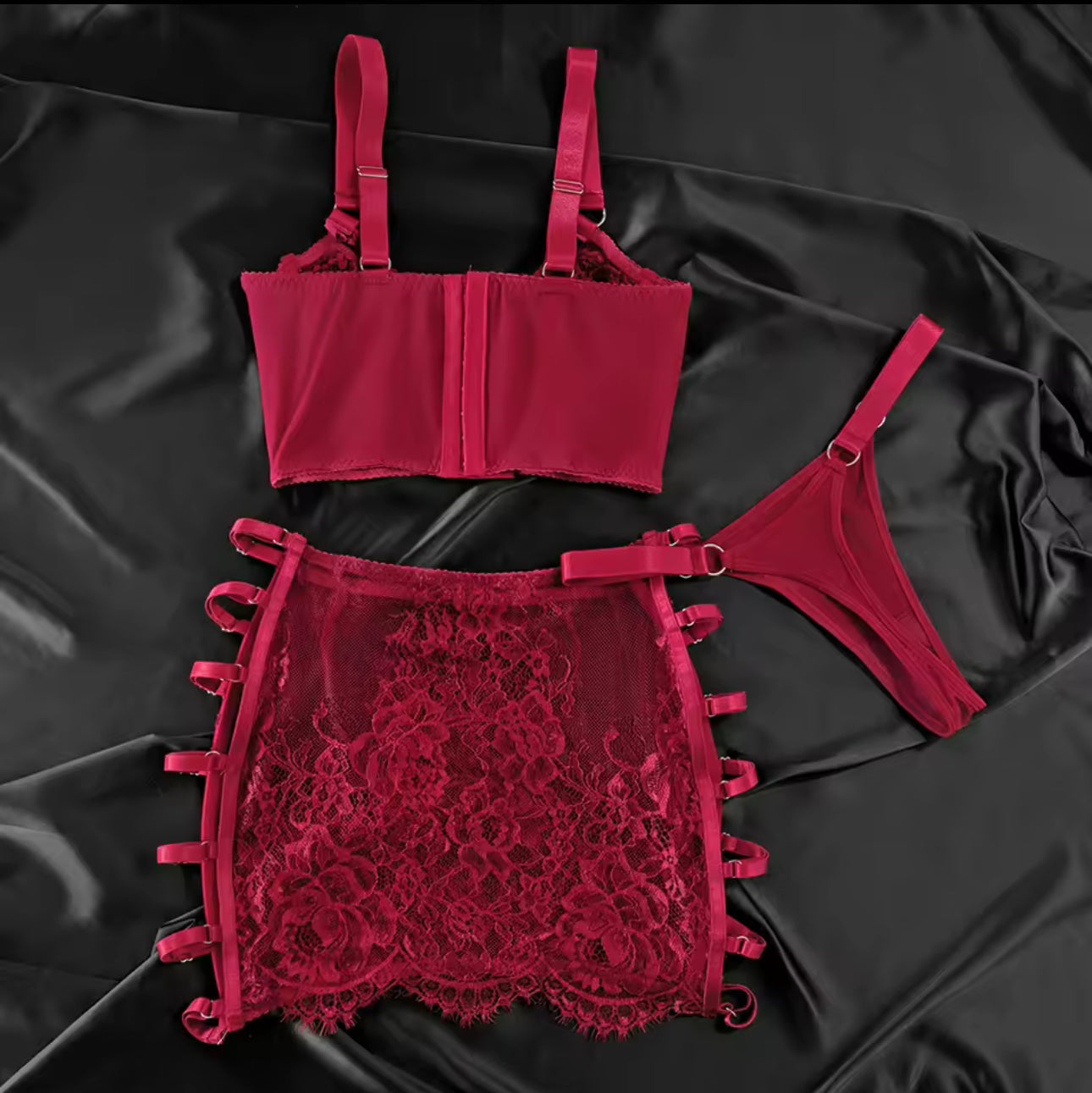 Ambre™ | Ensemble Lingerie Rouge Désir