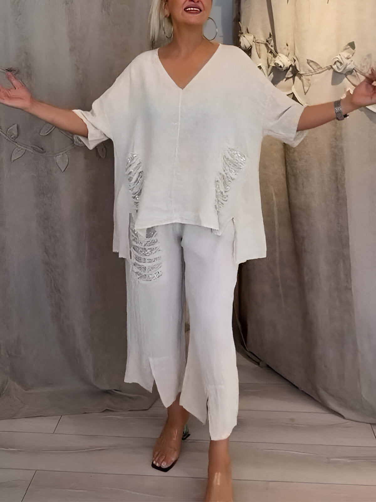 Claire™ | Ensemble d'été en deux pièces avec Détails